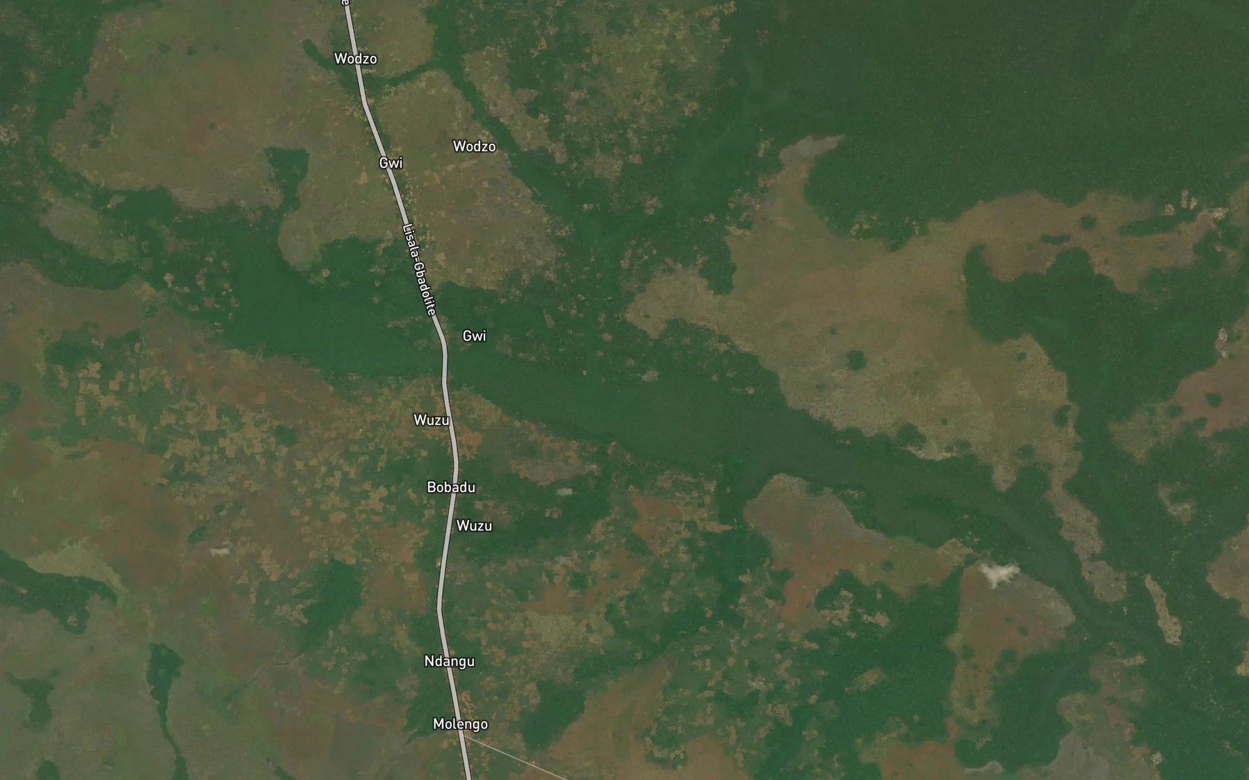 Satellite map of the Gunganze