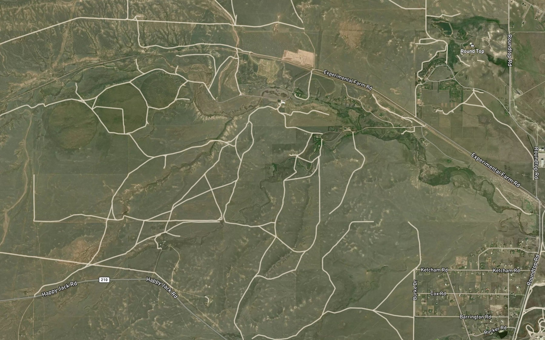 Satellite map of the John W Griffen Reservoir