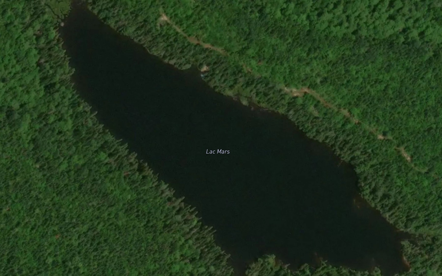 Satellite map of the Lac Mars