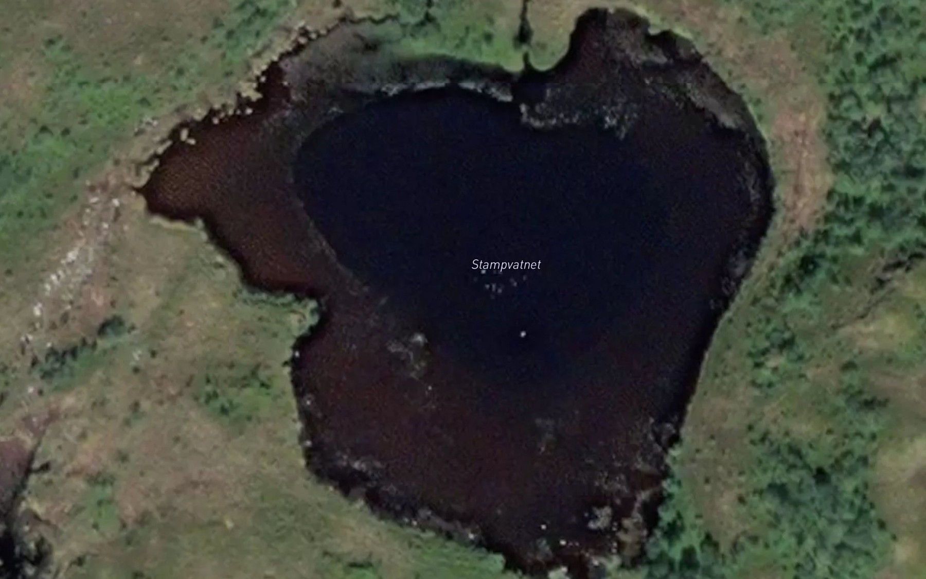 Satellite map of the Stampvatnet