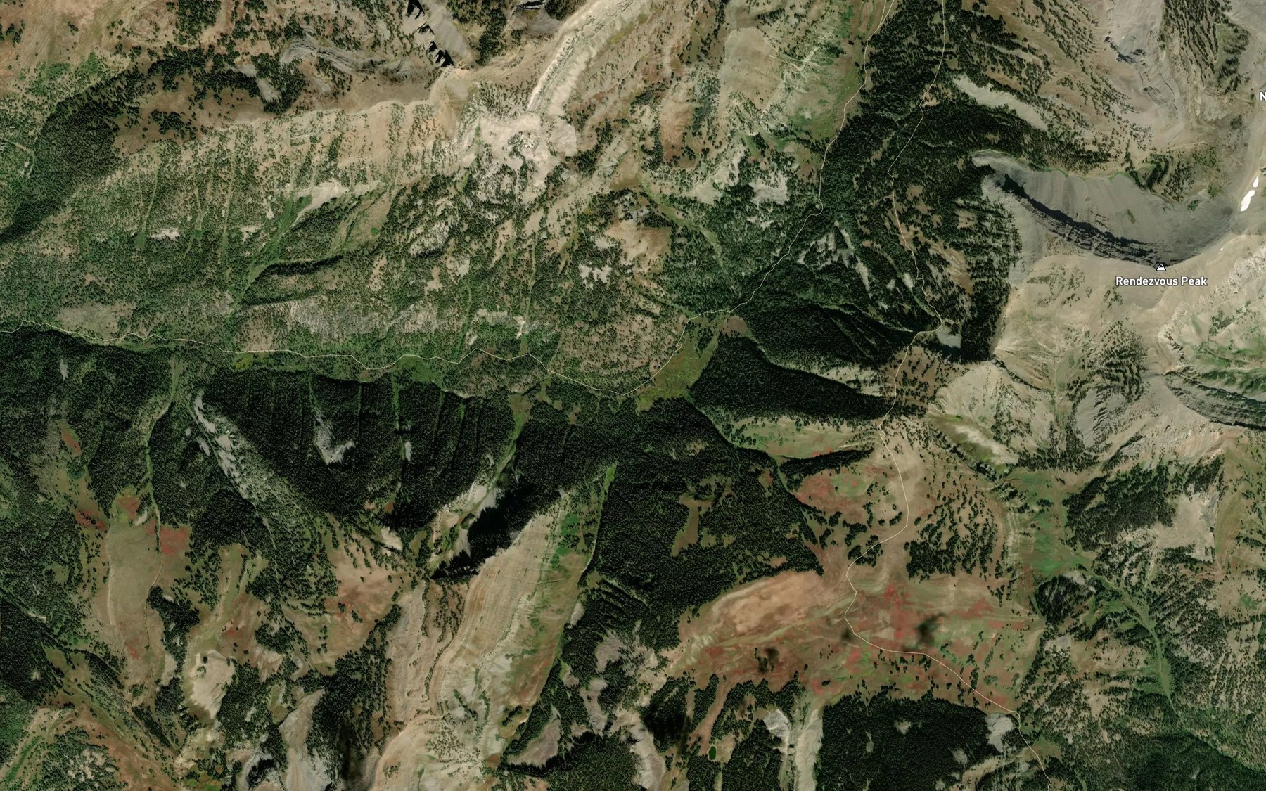 Satellite map of the Mesquite Creek
