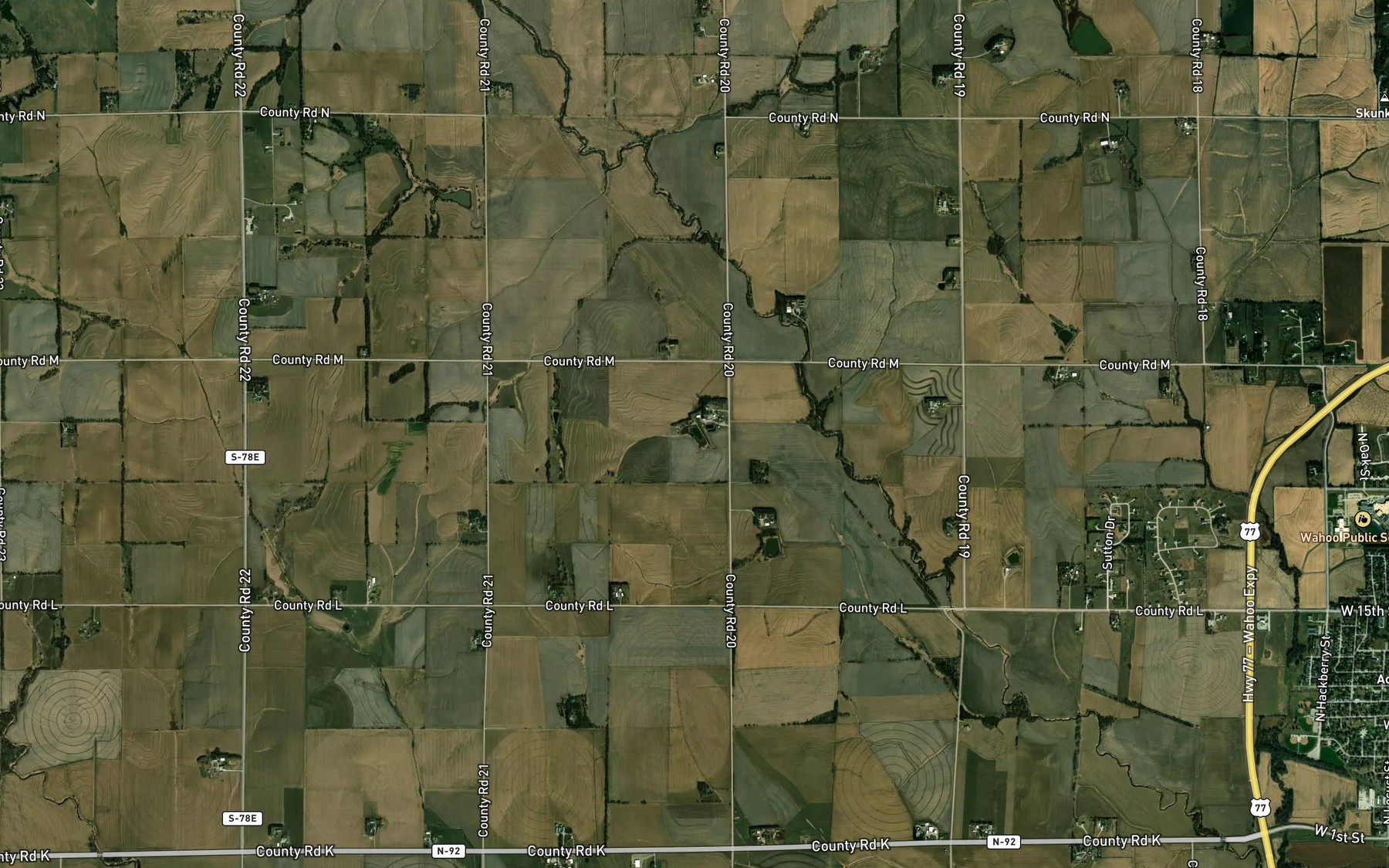 Satellite map of the Kavan Reservoir 2