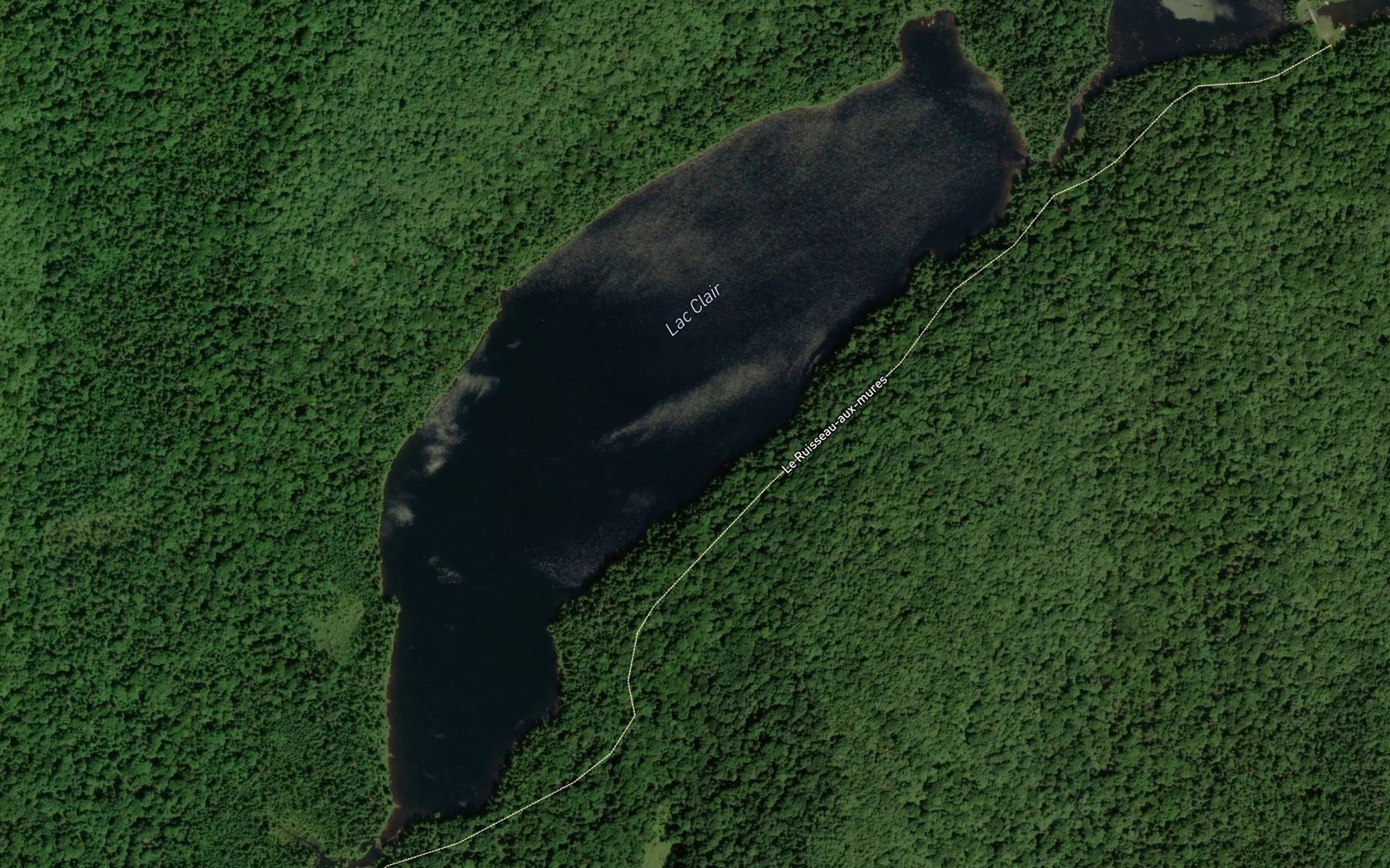 Satellite map of the Lac Clair