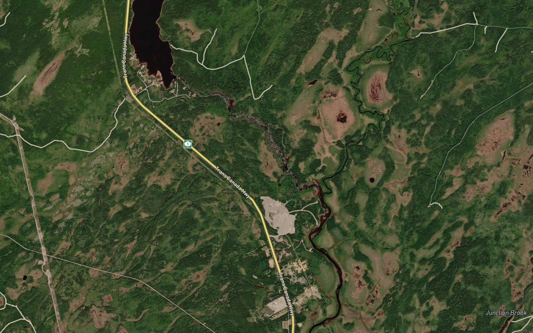Satellite map of the Mary Ann Brook