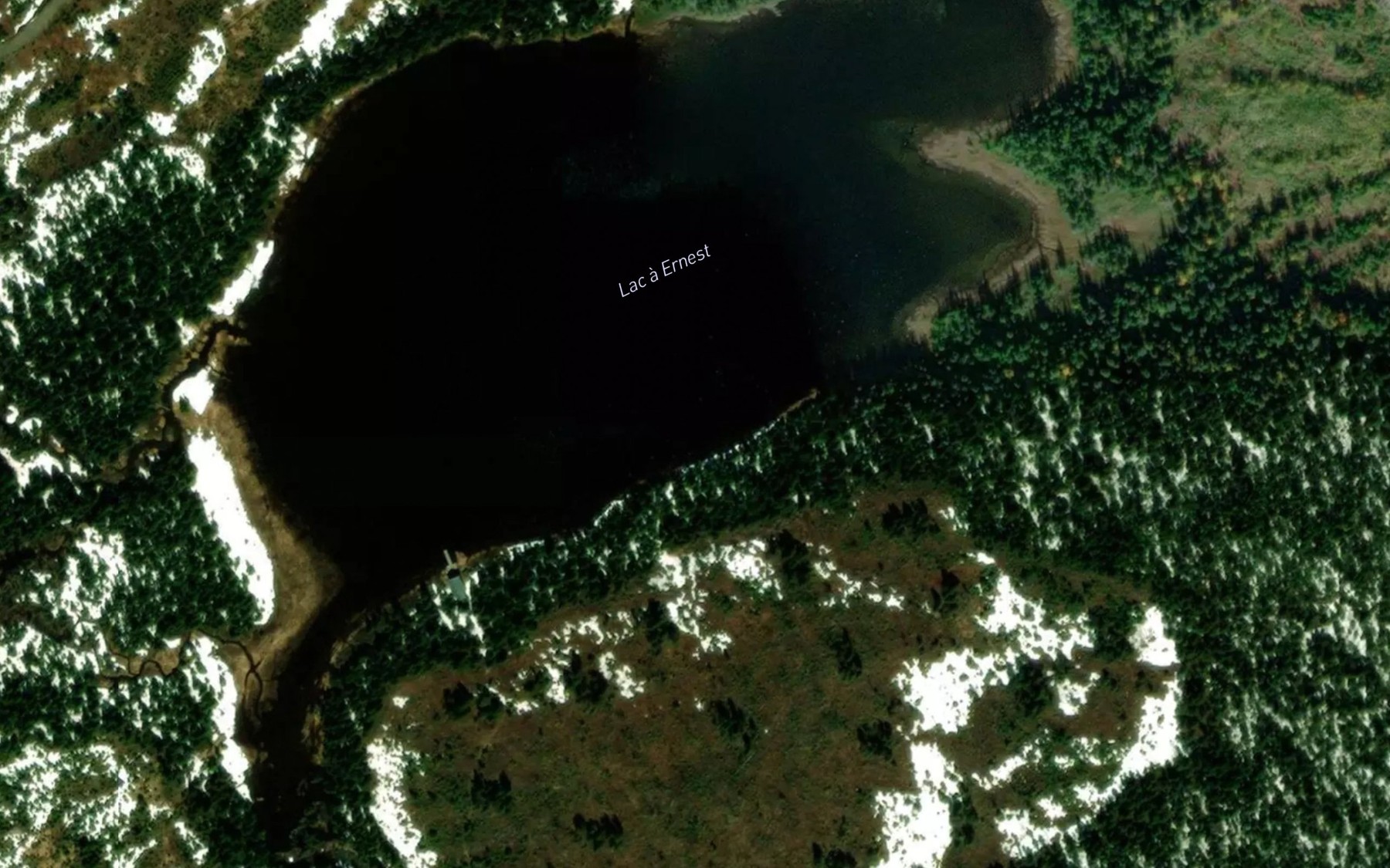 Satellite map of the Lac a Ernest