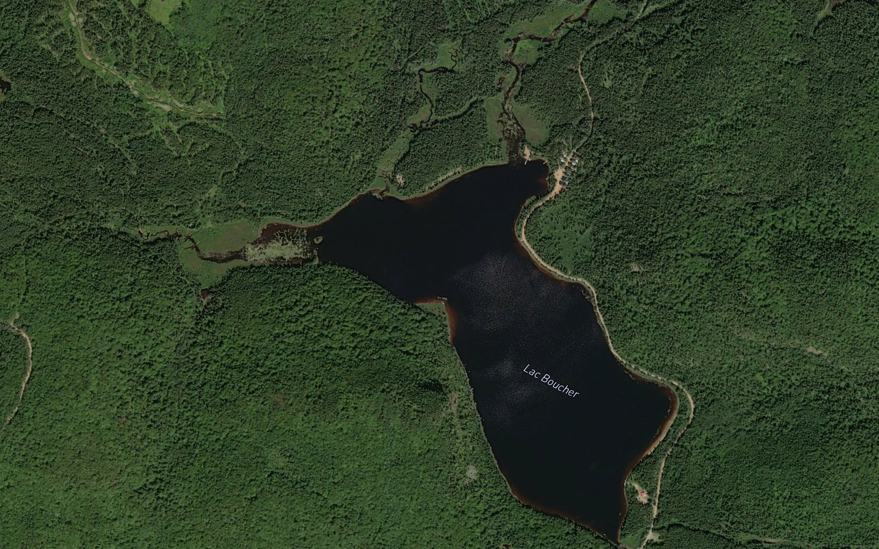 Satellite map of the Lac Boucher