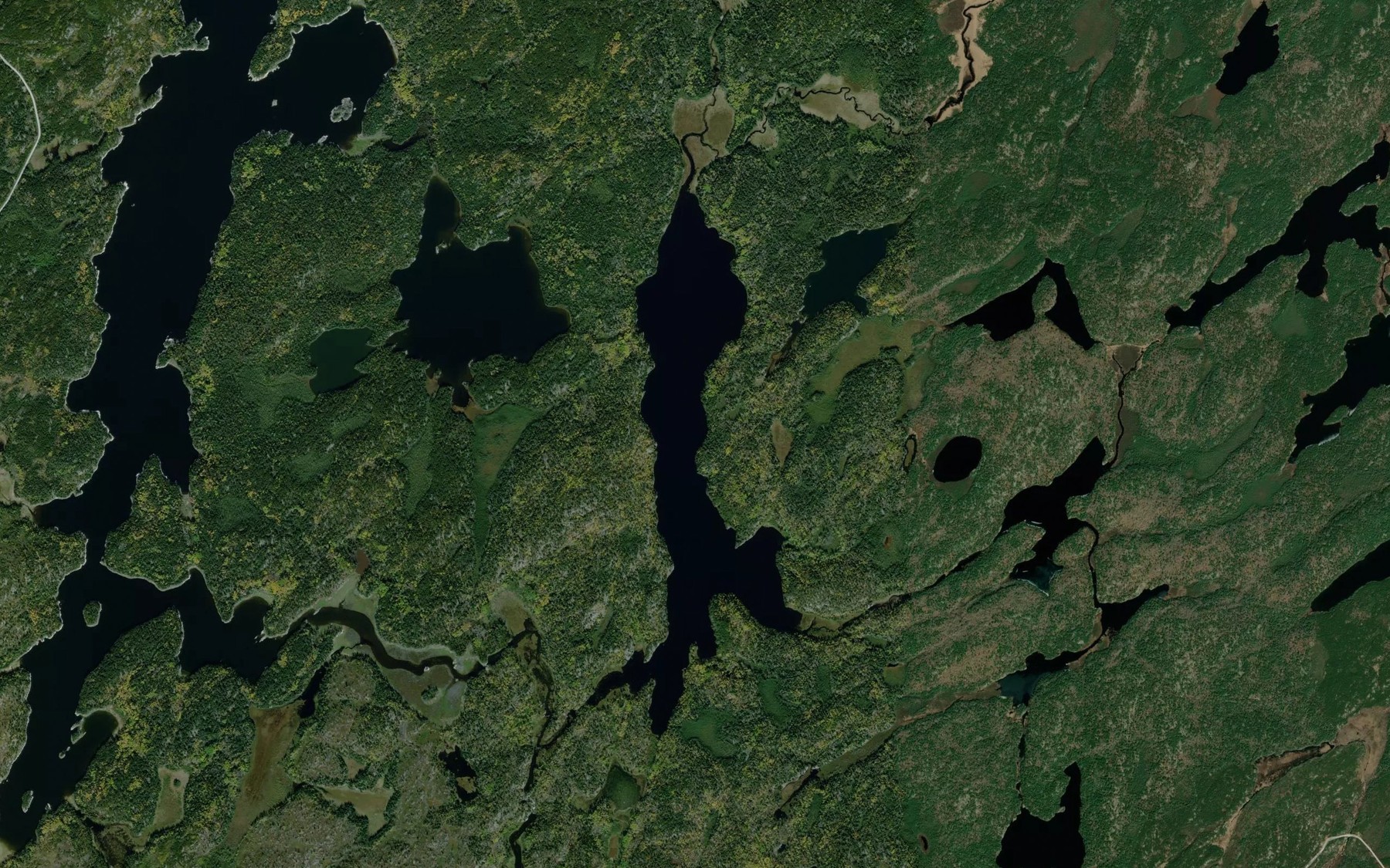 Satellite map of the Bluebeard Lake