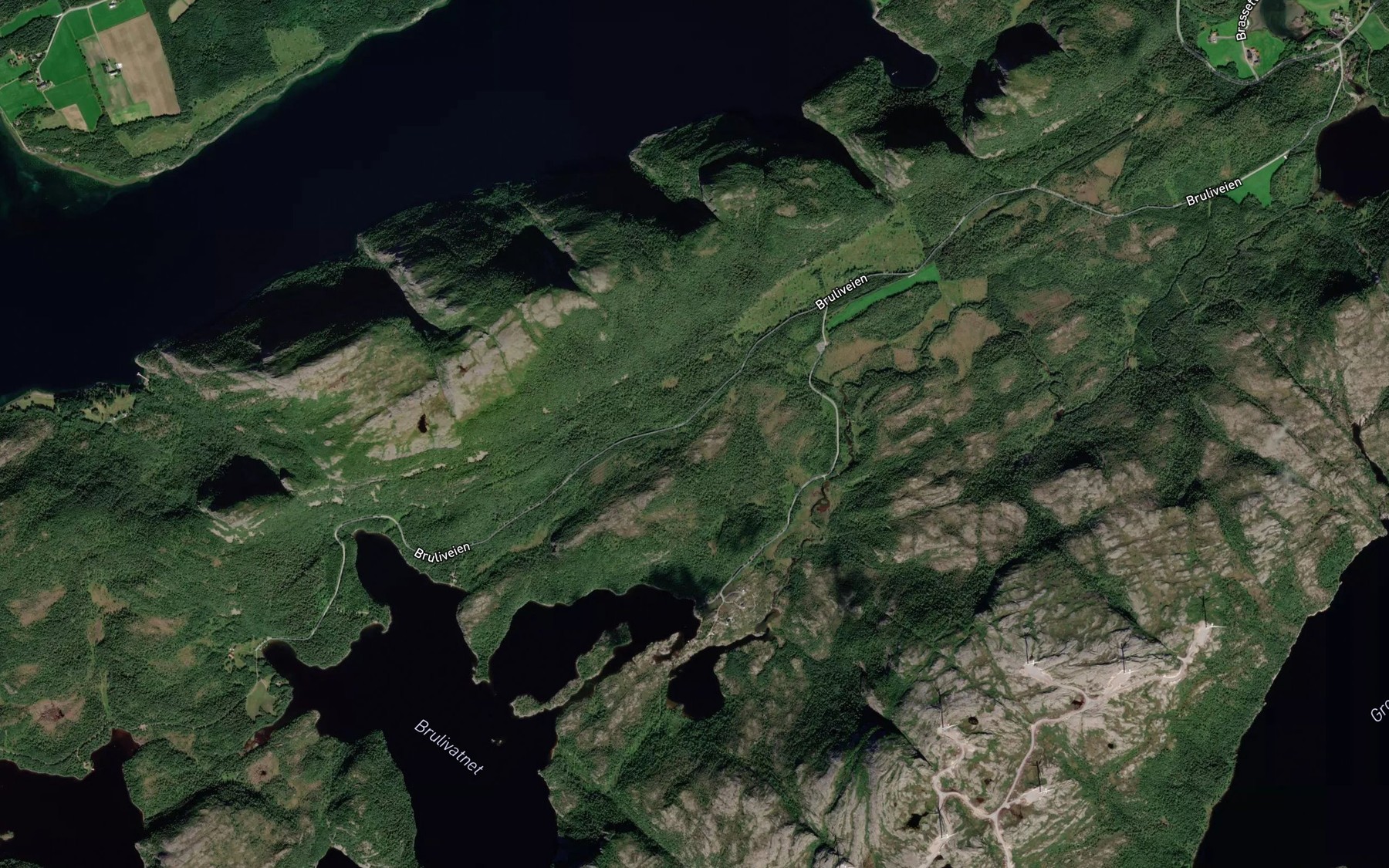 Satellite map of the Saeterbekken