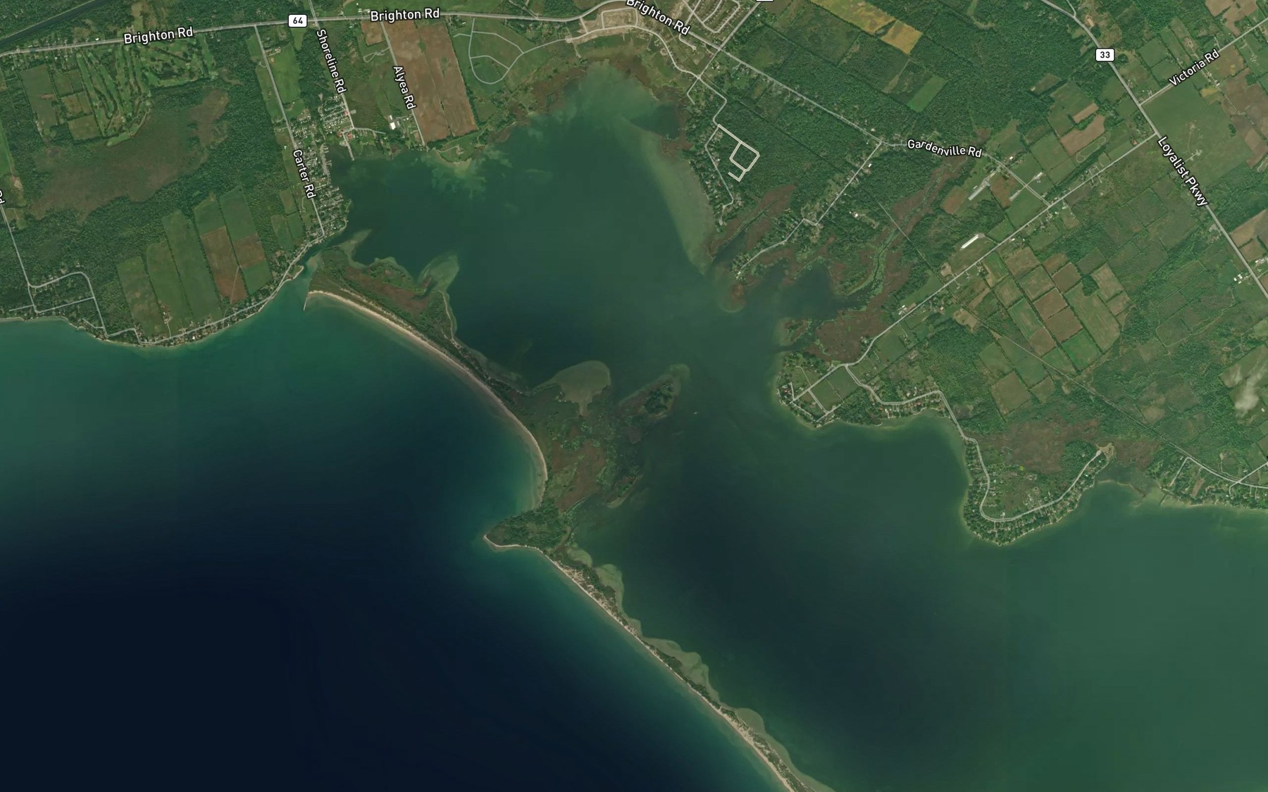 Satellite map of the Wellers Bay