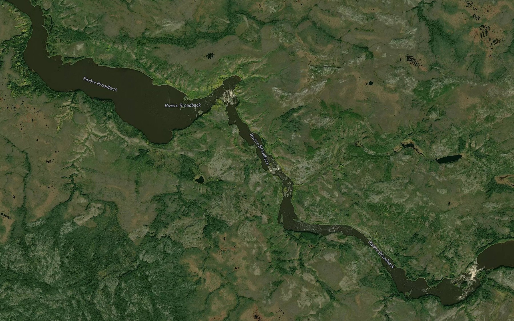 Satellite map of the Rapides Kawisipapachipiskach
