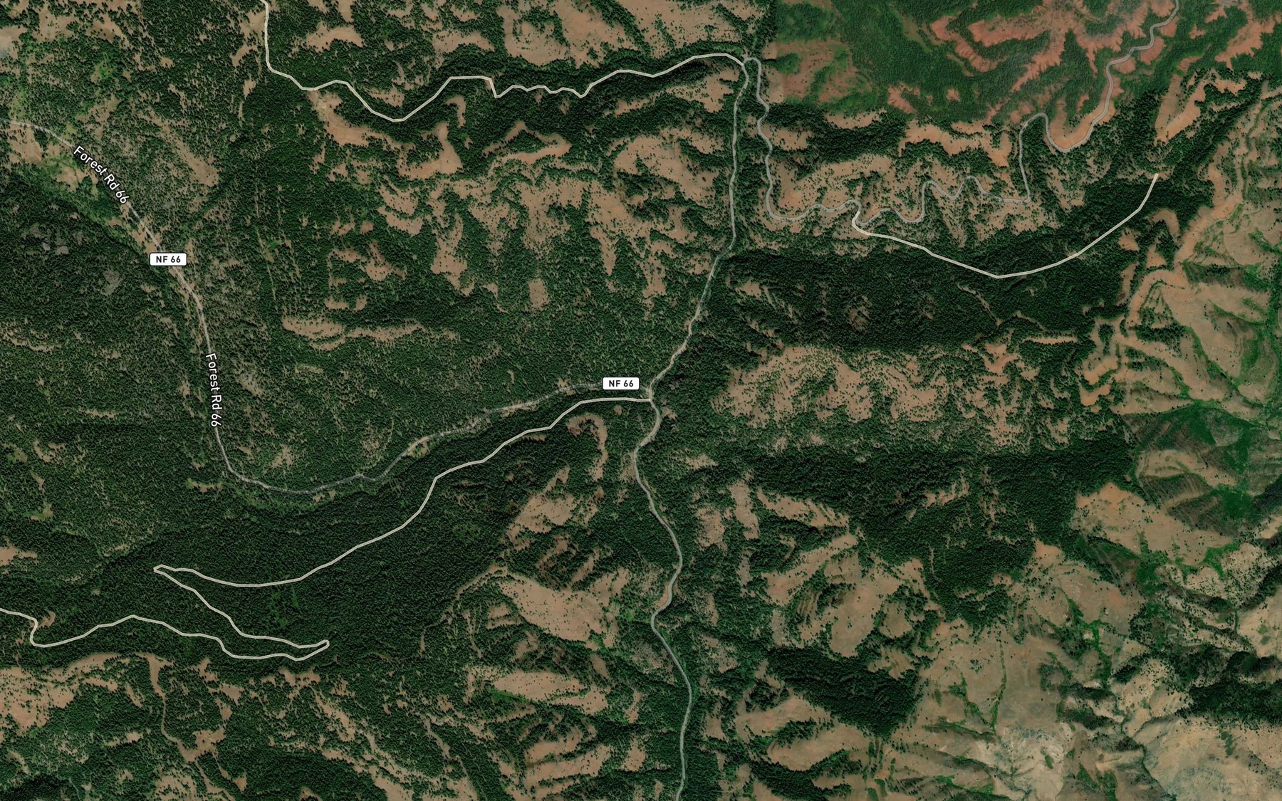 Satellite map of the Duck Creek