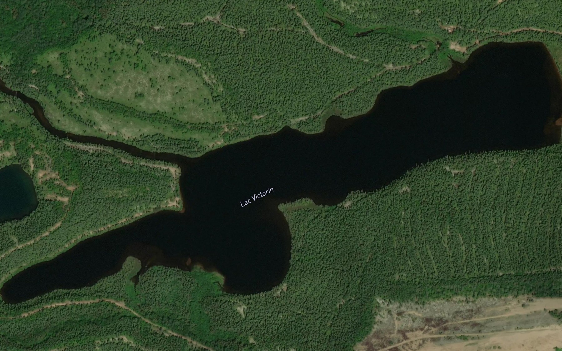 Satellite map of the Lac Victorin