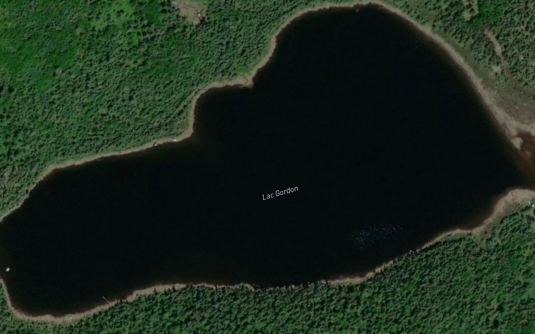 Satellite map of the Lac Gordon