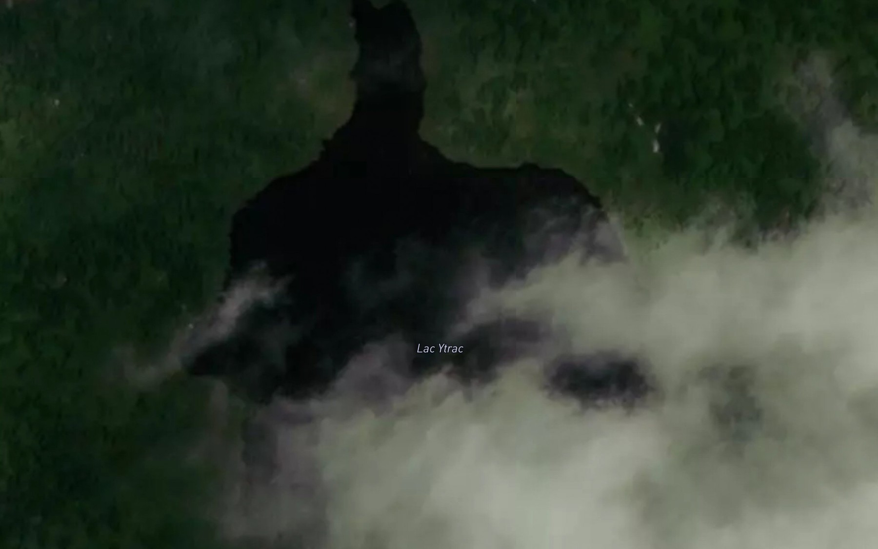 Satellite map of the Lac Ytrac