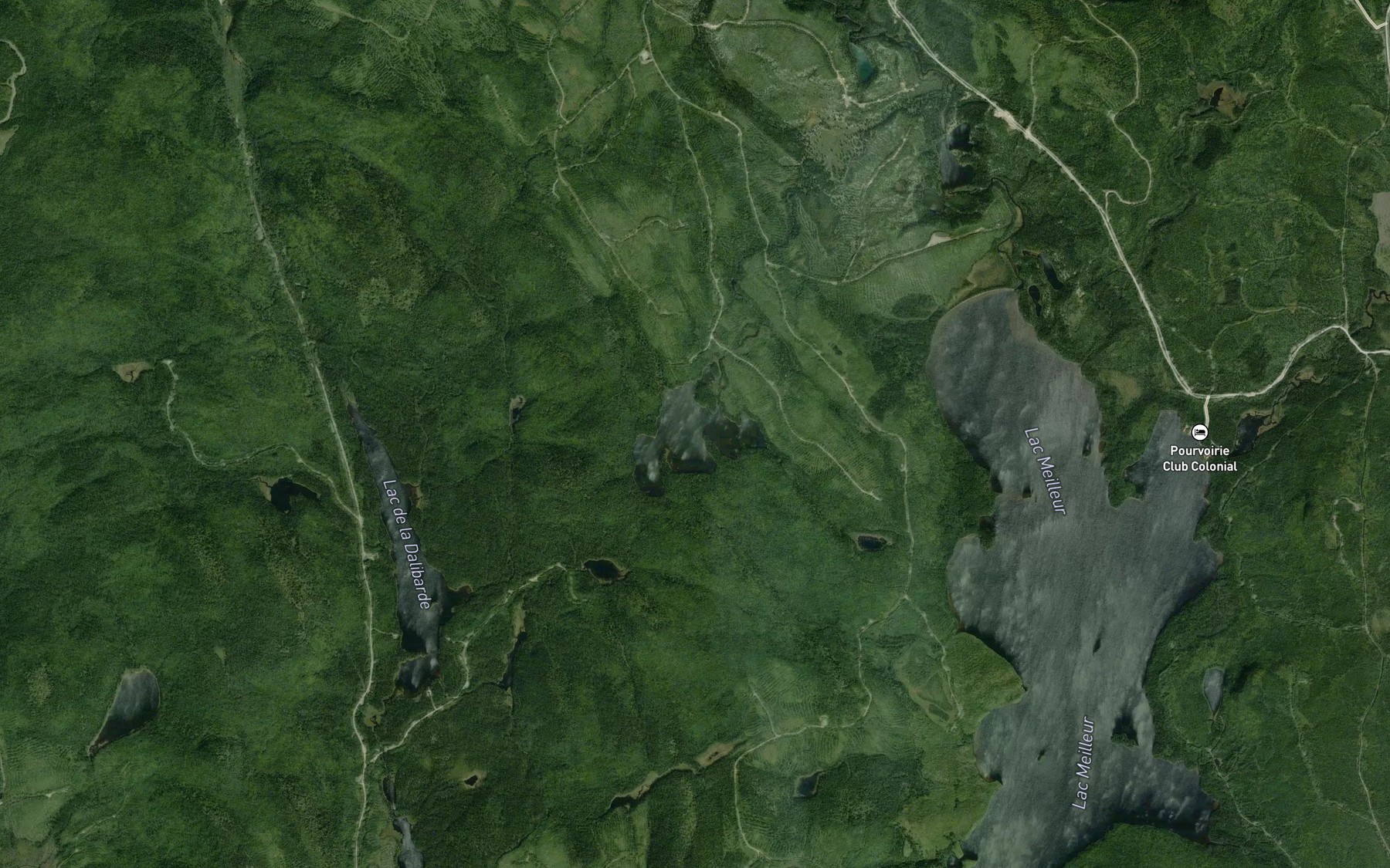 Satellite map of the Lac Malfait