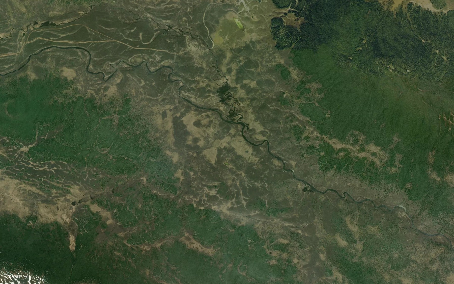 Satellite map of the Cariboo Creek