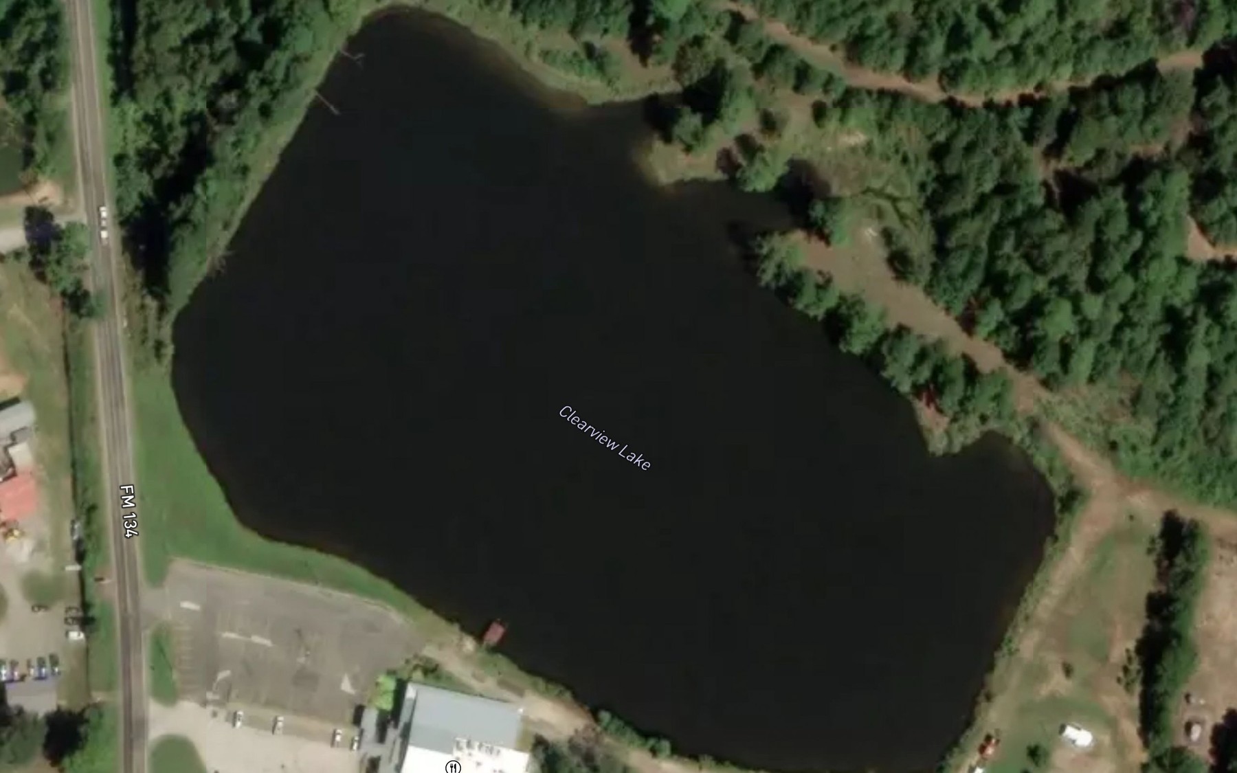 Satellite map of the Clearview Lake