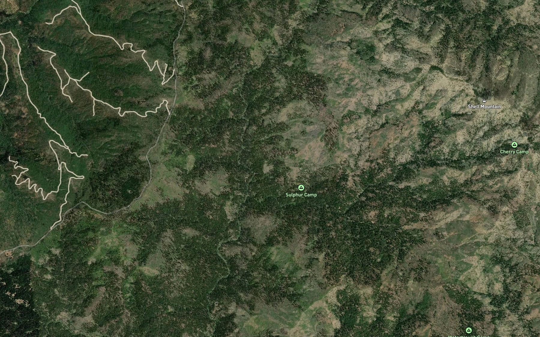 Satellite map of the Mud Lake