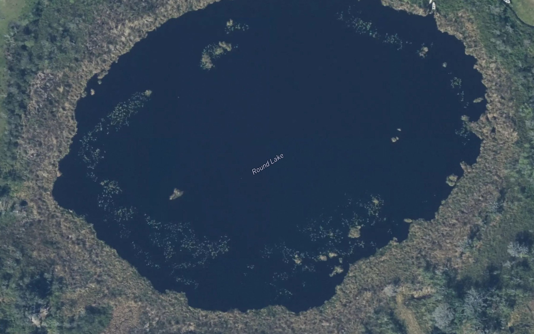 Satellite map of the Round Lake