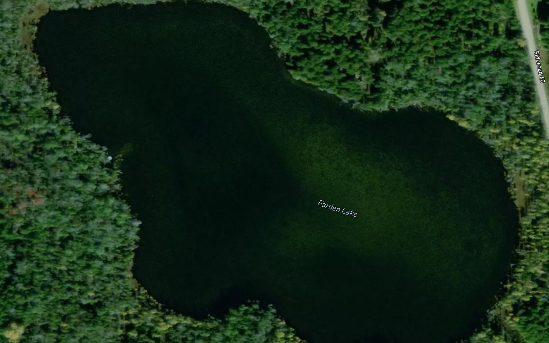 Satellite map of the Farden Lake