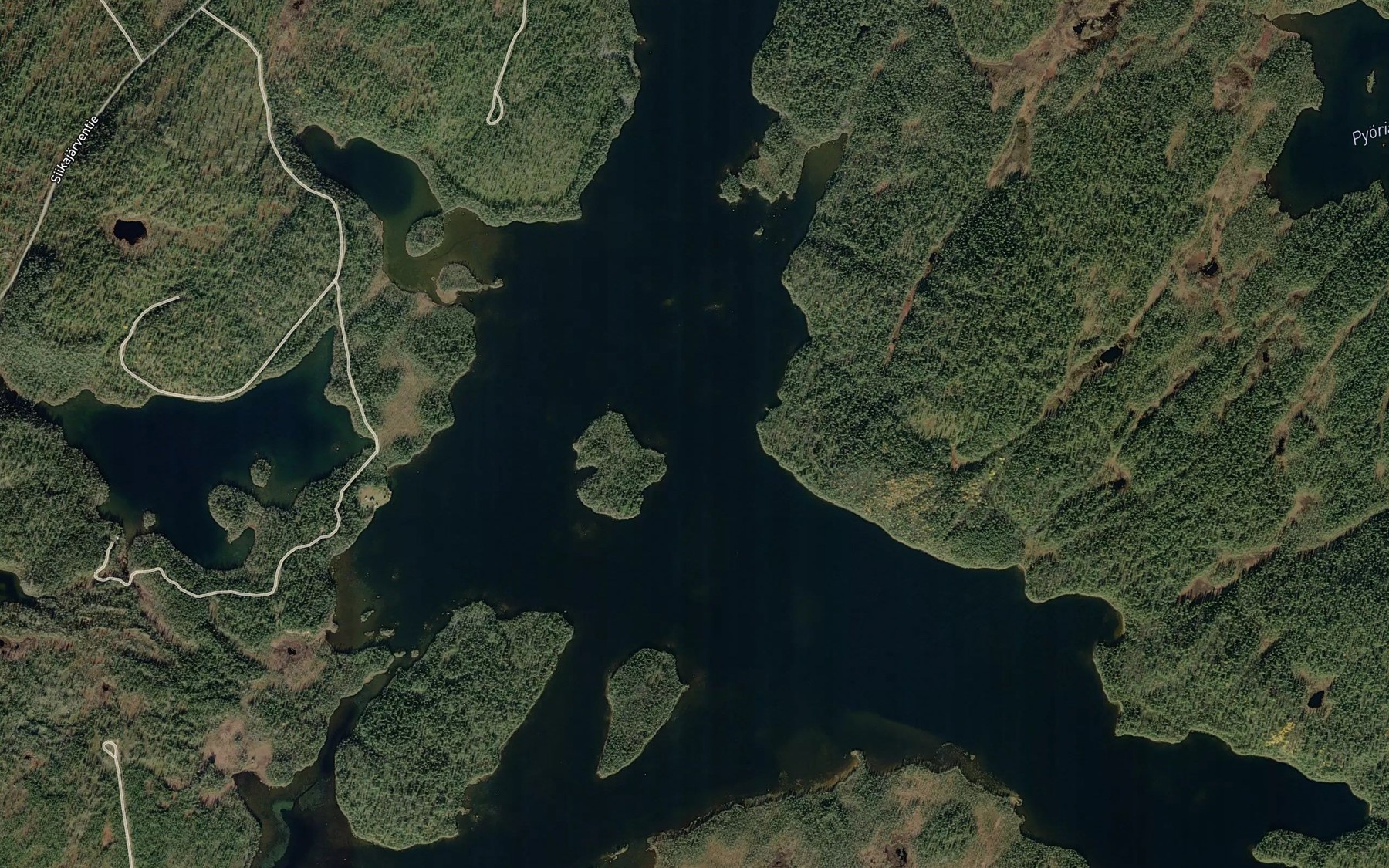 Satellite map of the Akanpahtasalmi