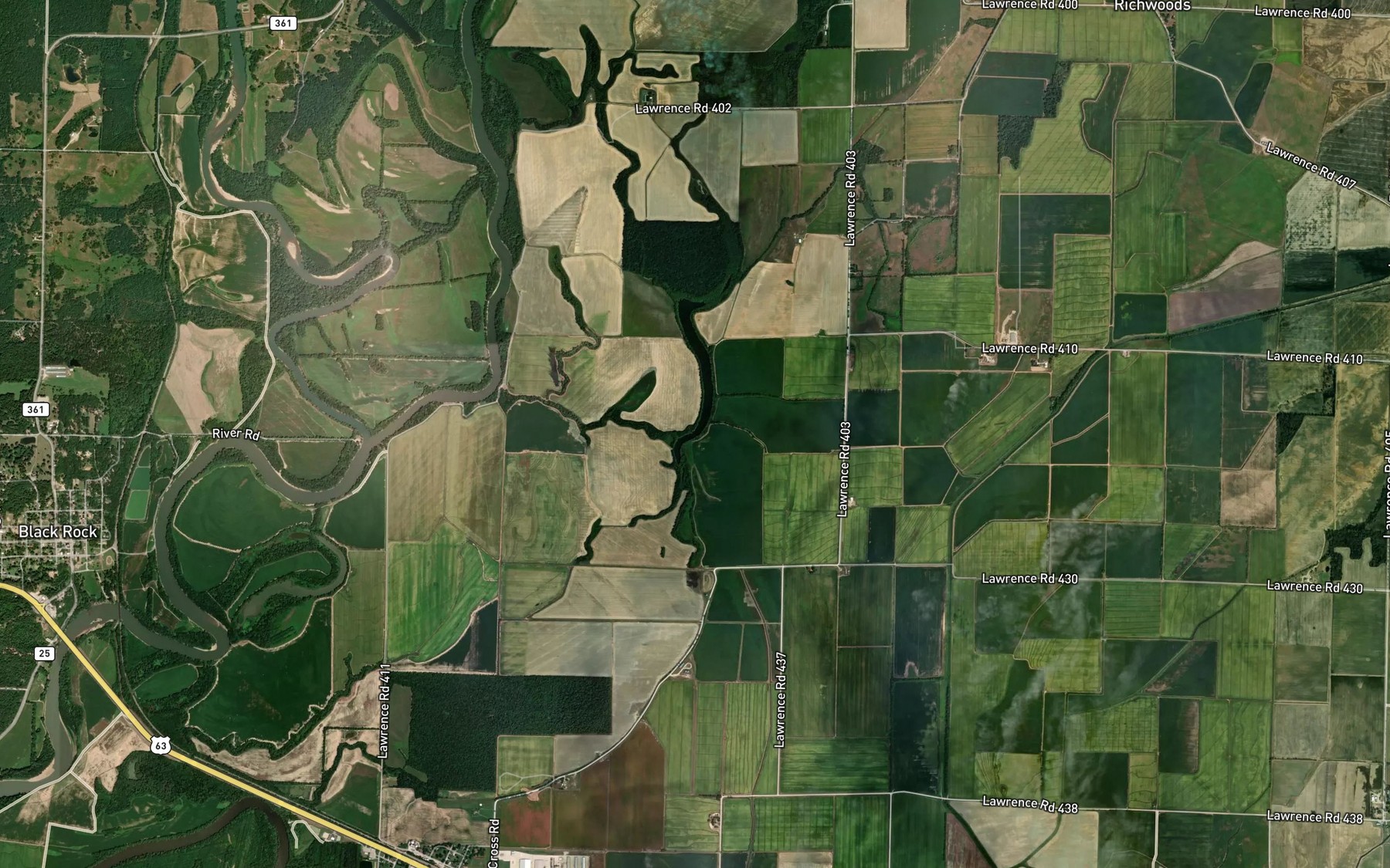 Satellite map of the Clear Lake