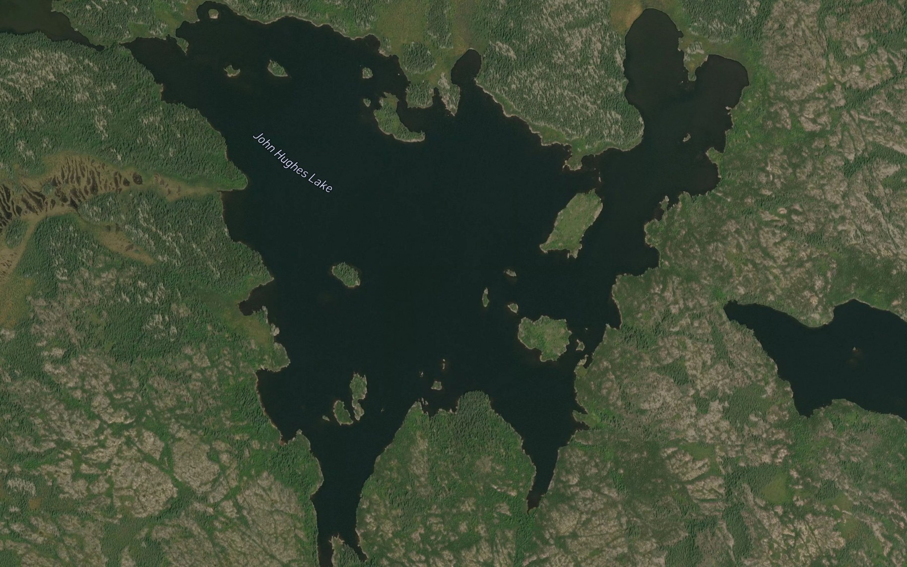 Satellite map of the John Hughes Lake