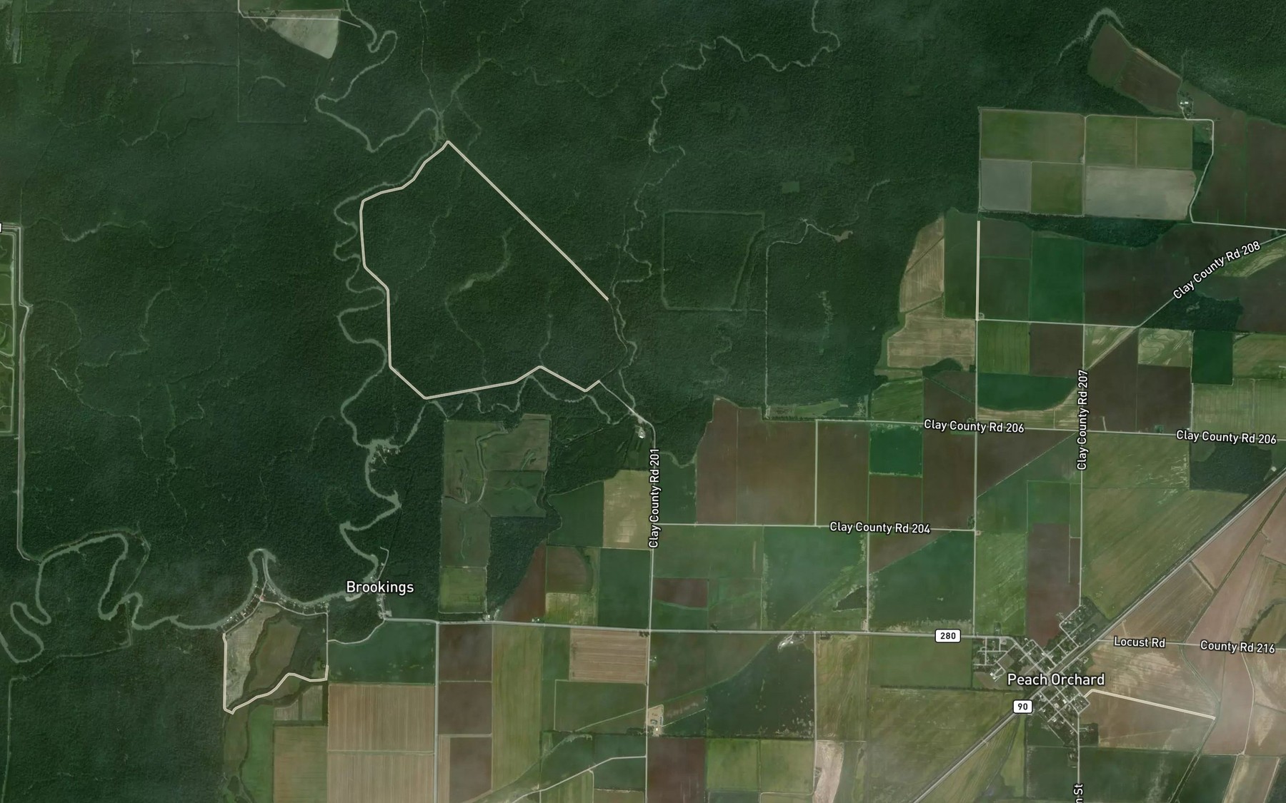 Satellite map of the Rankine Slough