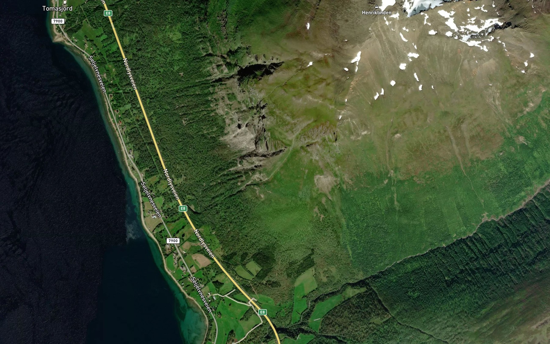 Satellite map of the Mordelva