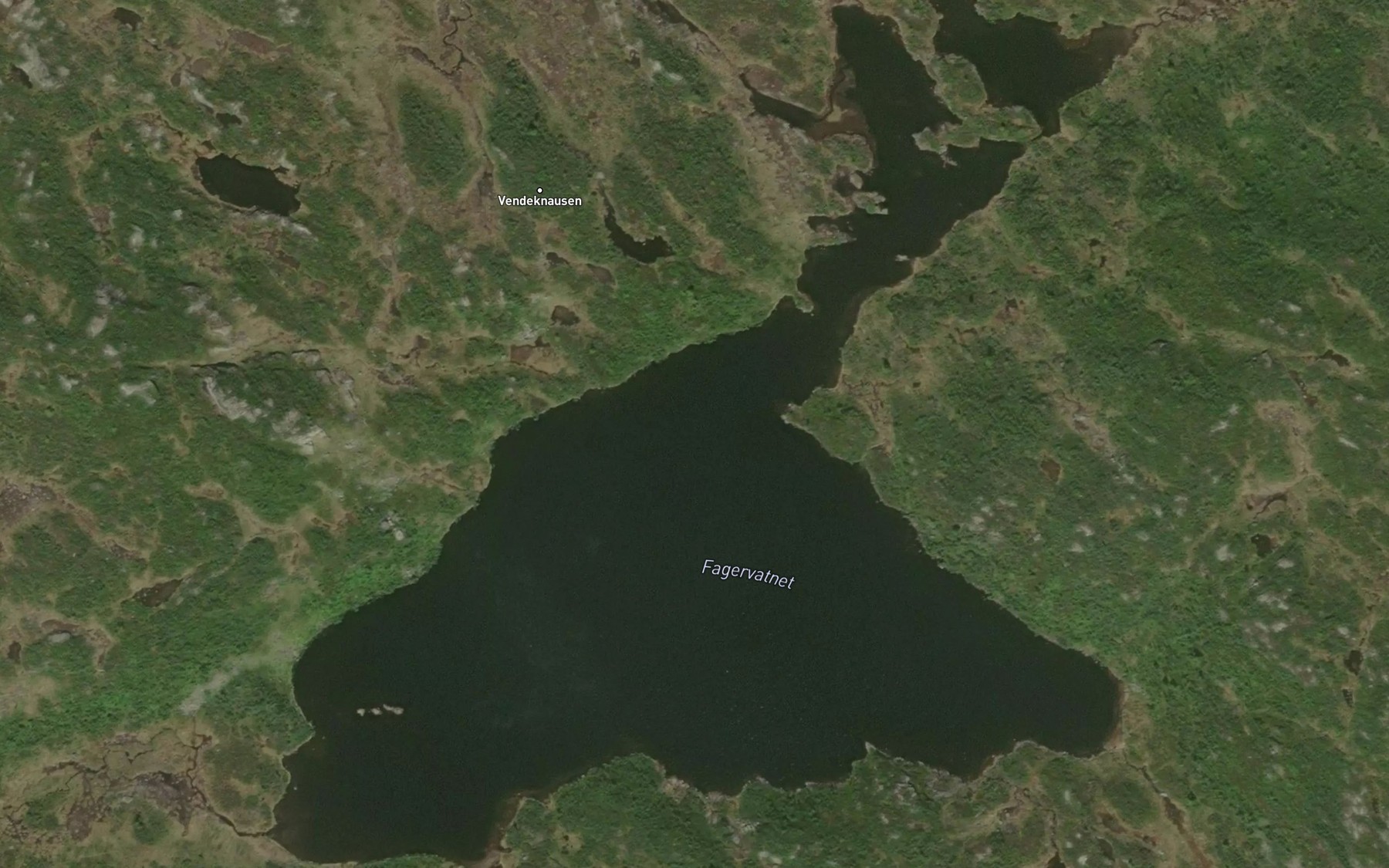 Satellite map of the Fagervatnet