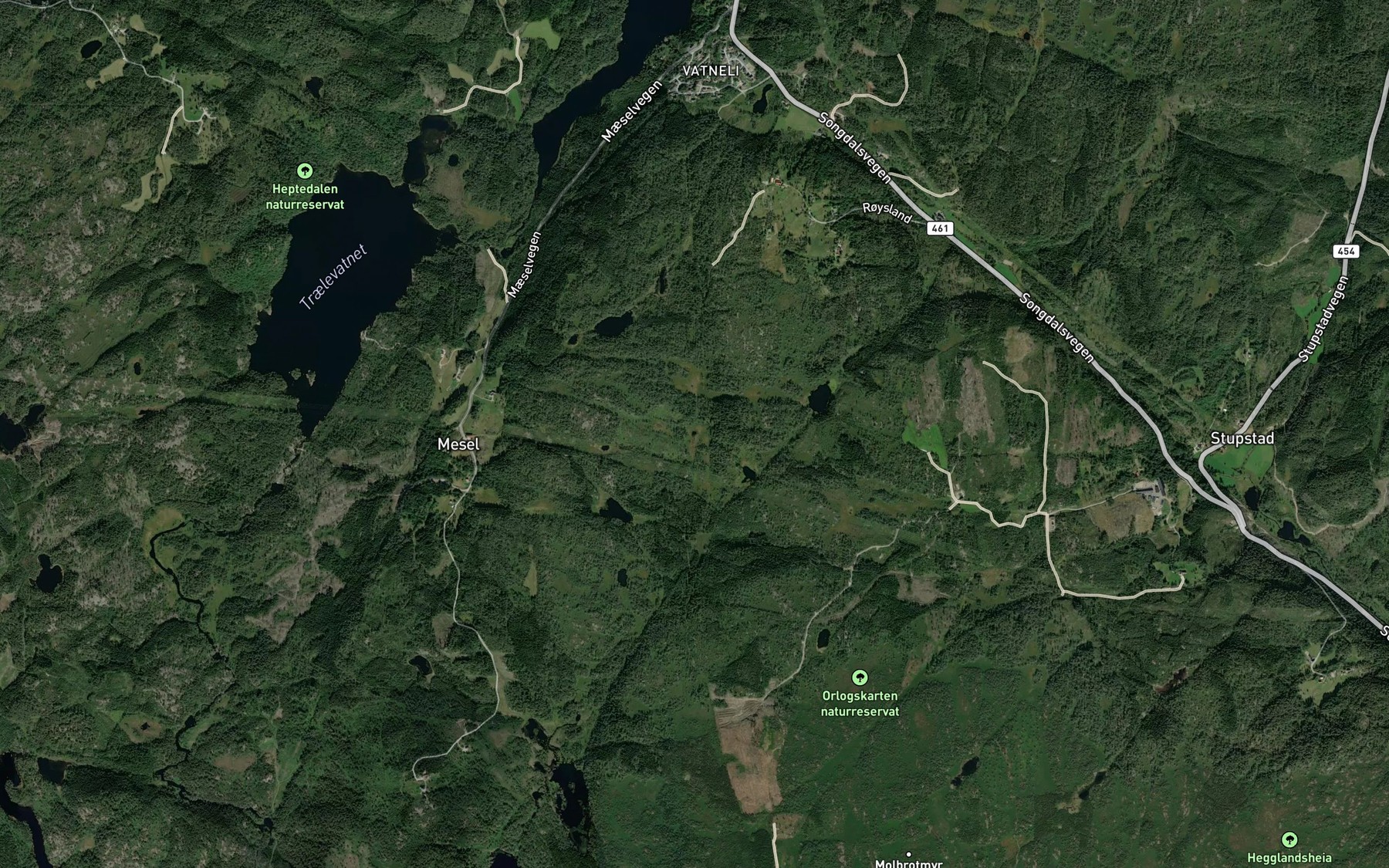Satellite map of the Sveinsastjonn