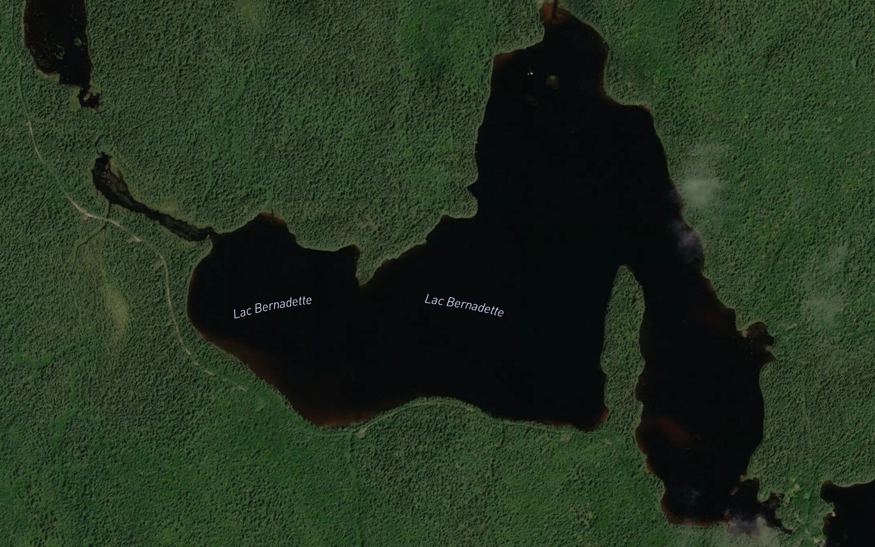 Satellite map of the Lac Bernadette