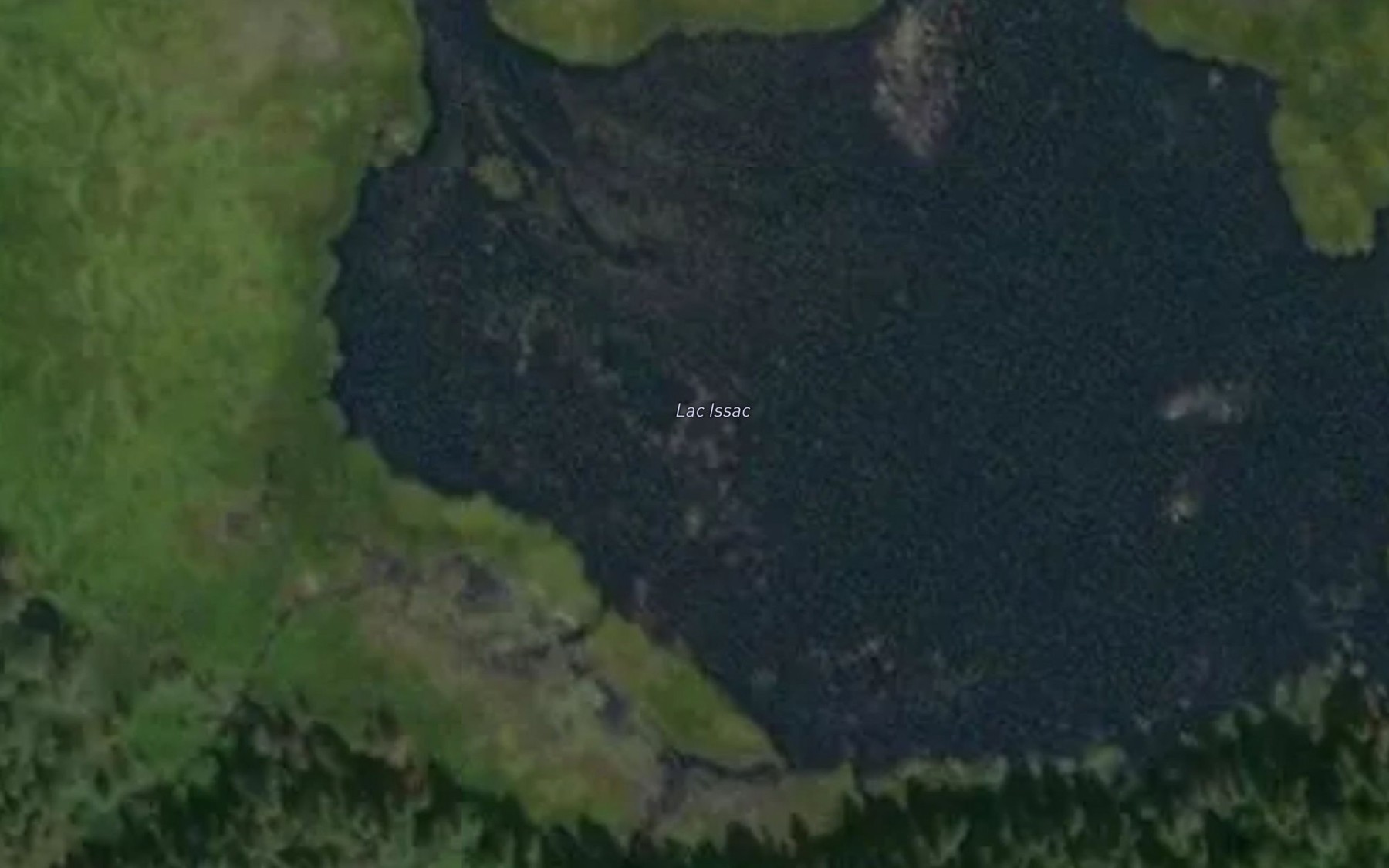 Satellite map of the Lac Issac