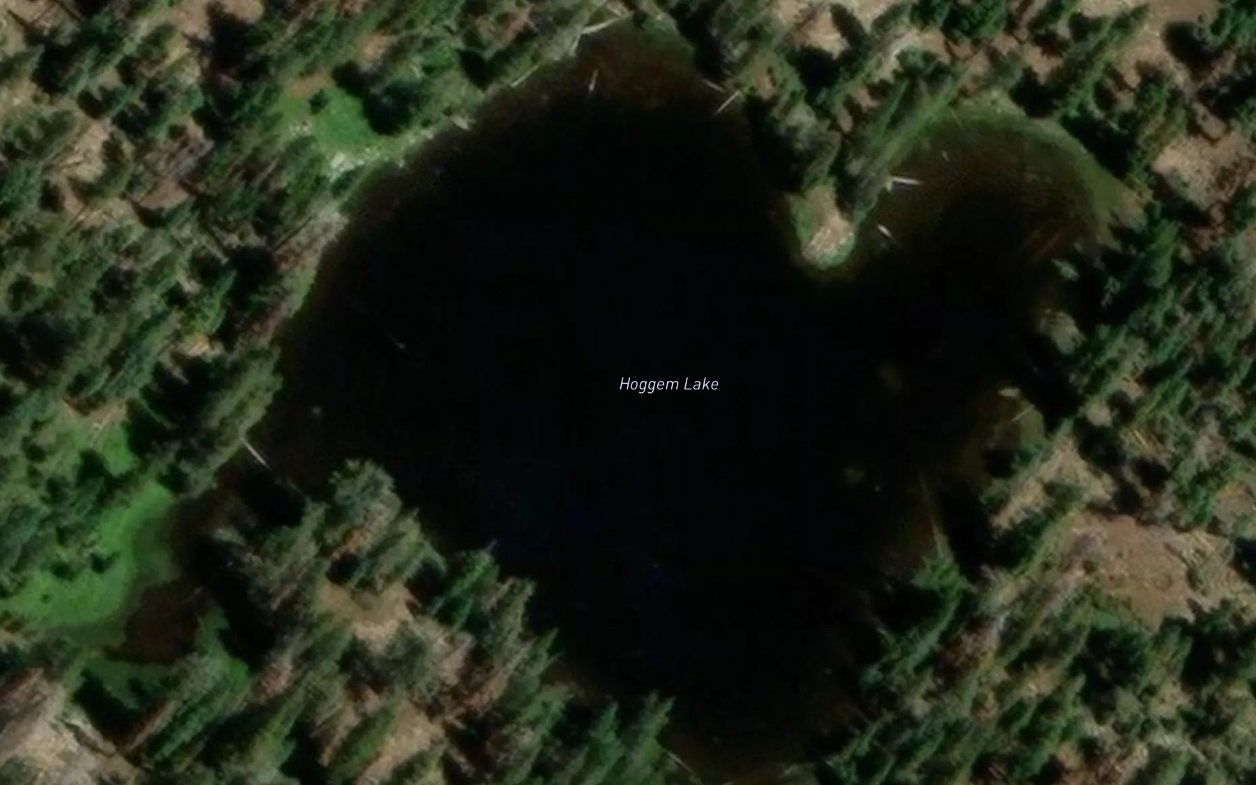 Satellite map of the Hoggem Lake