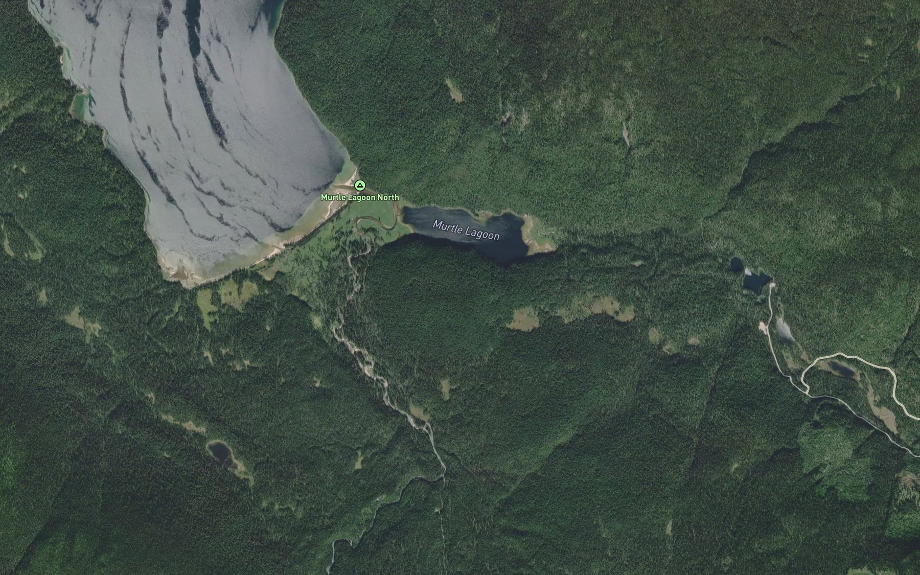 Satellite map of the Murtle Lagoon