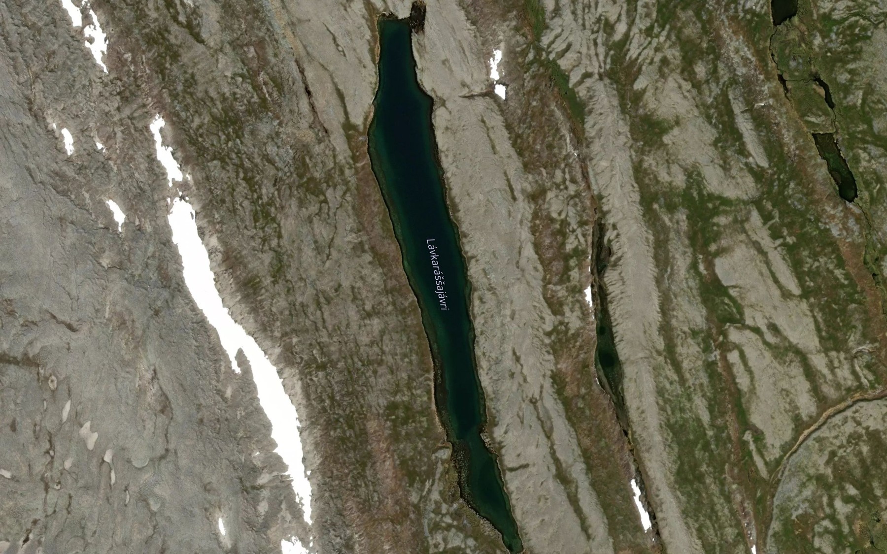 Satellite map of the Lavkarassajavri