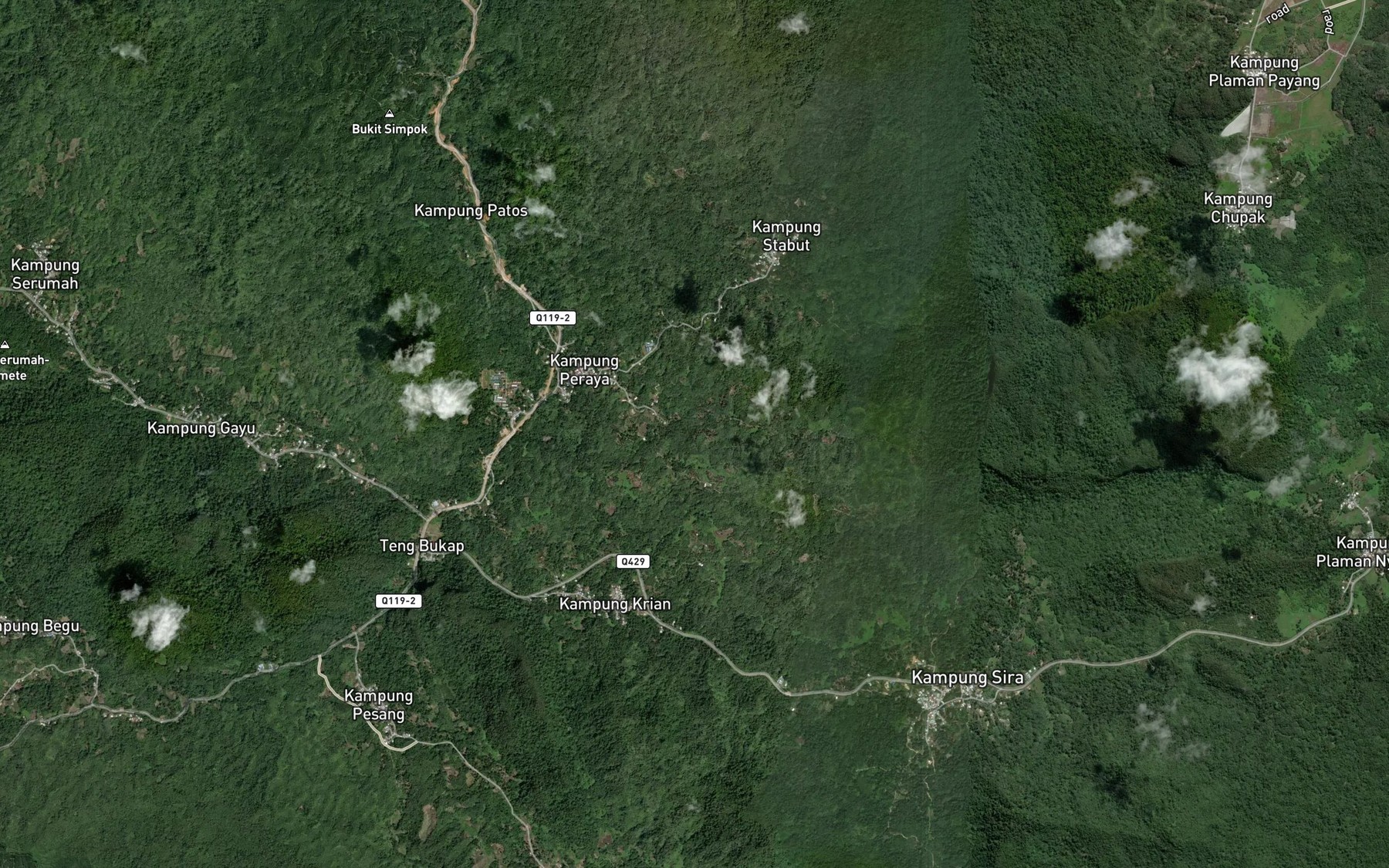 Satellite map of the Sungai Sebikoh