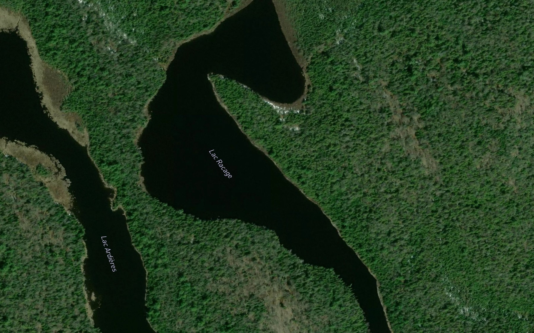Satellite map of the Lac Racage