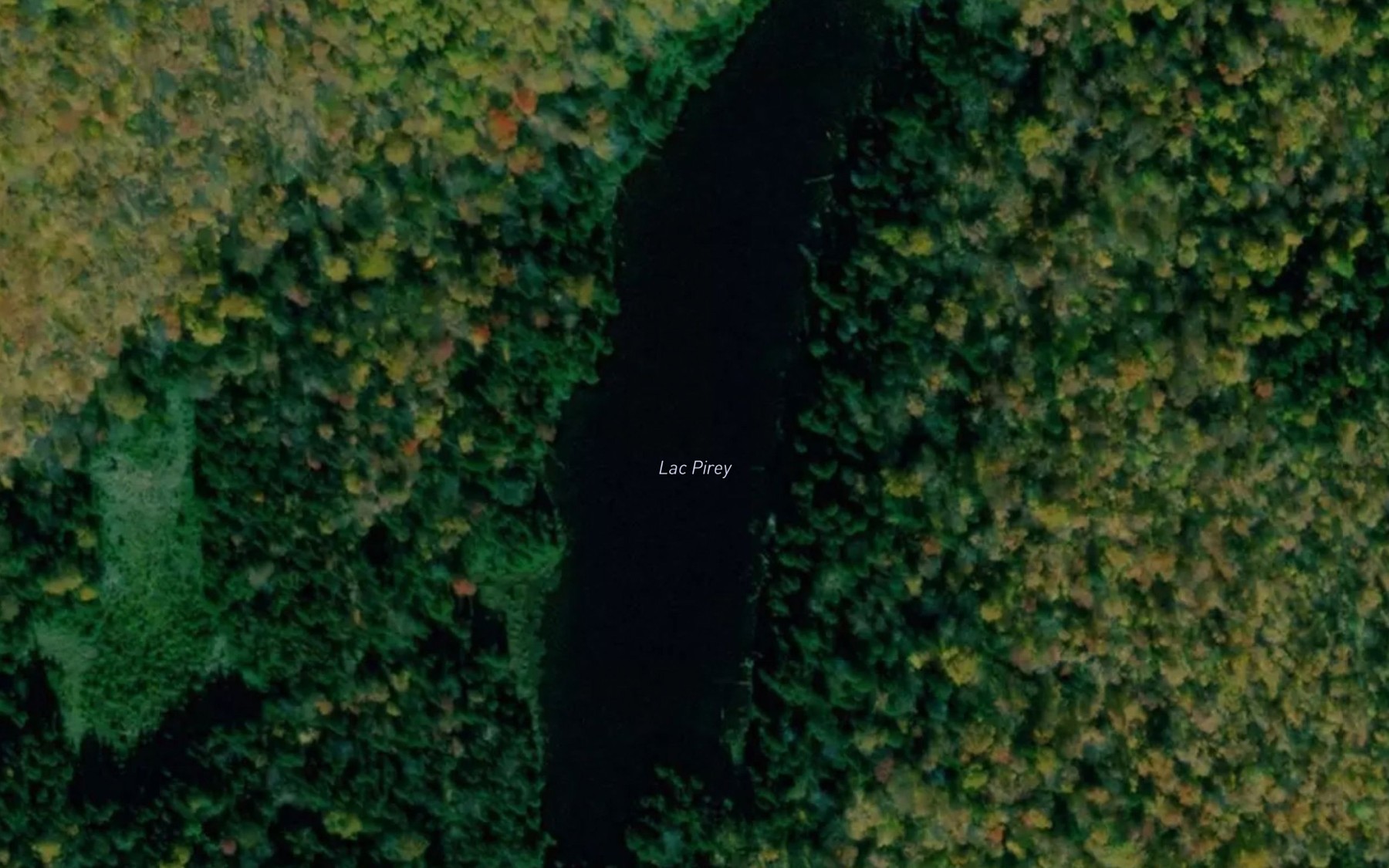 Satellite map of the Lac Pirey