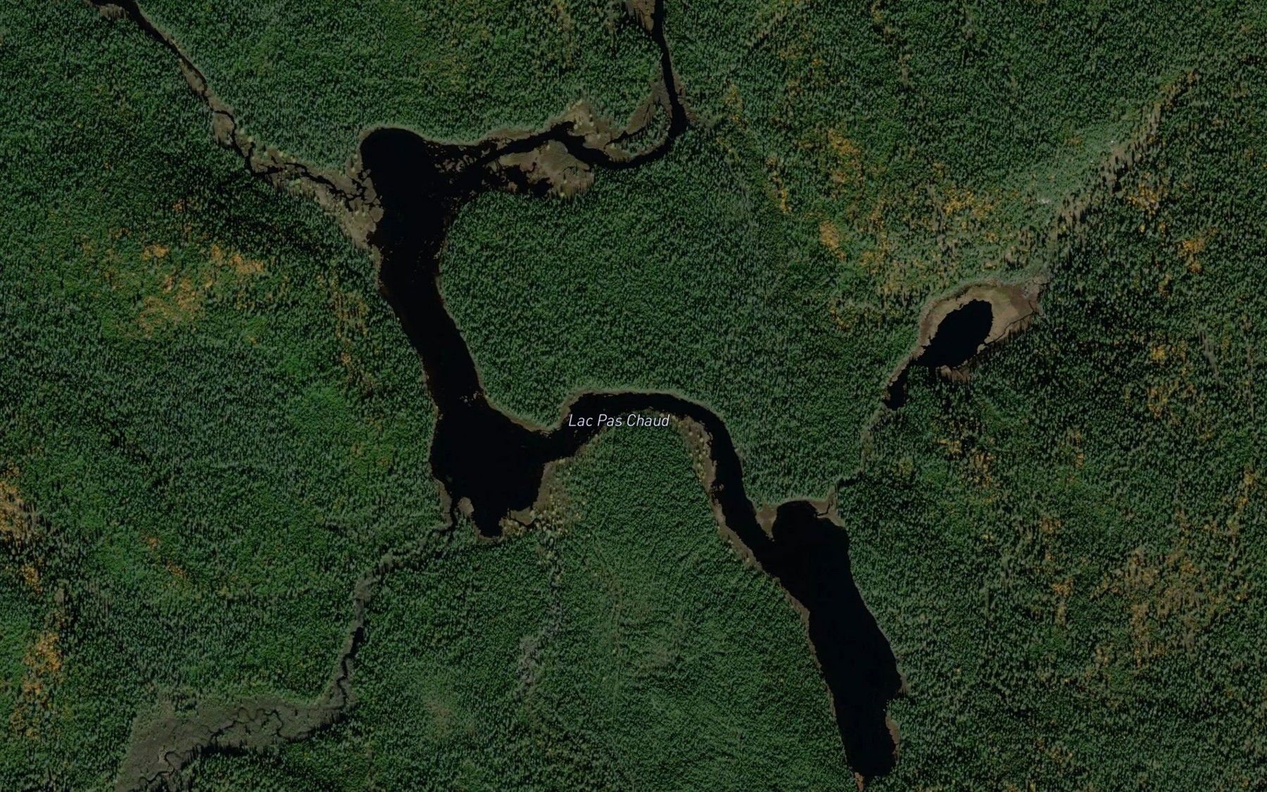 Satellite map of the Lac Pas Chaud