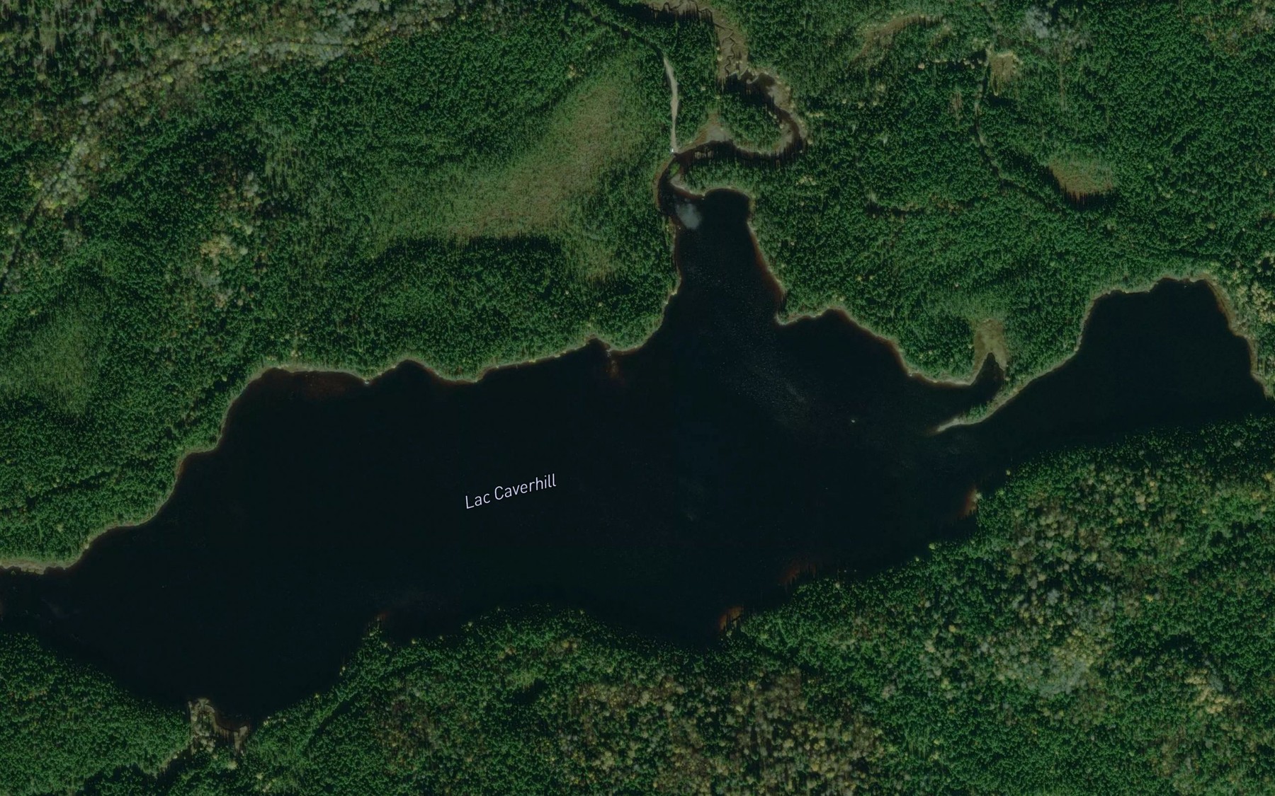 Satellite map of the Lac Caverhill