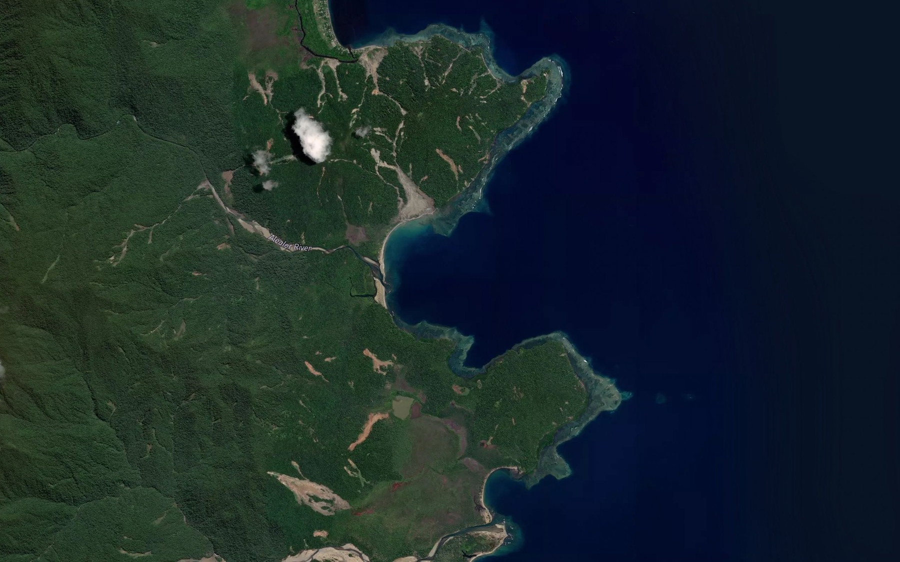 Satellite map of the Sachsen Bay