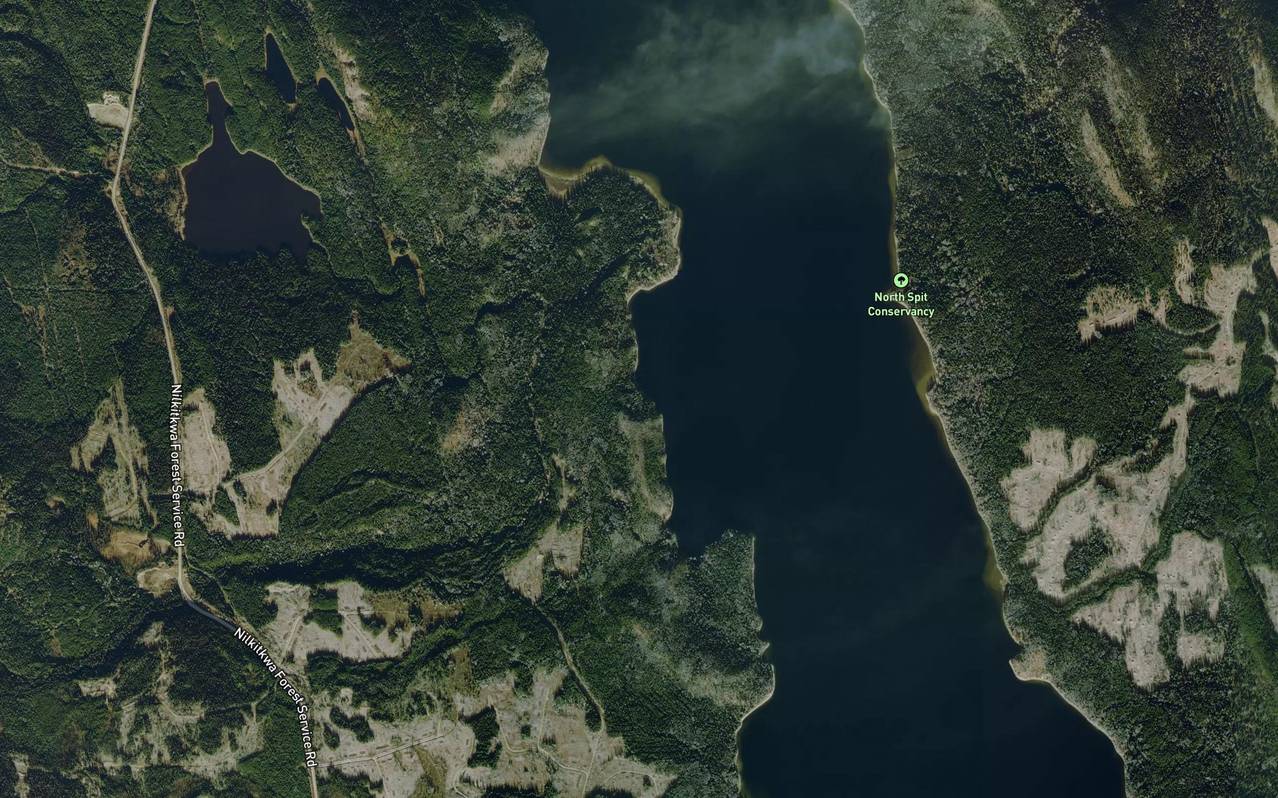 Satellite map of the Five Mile Creek