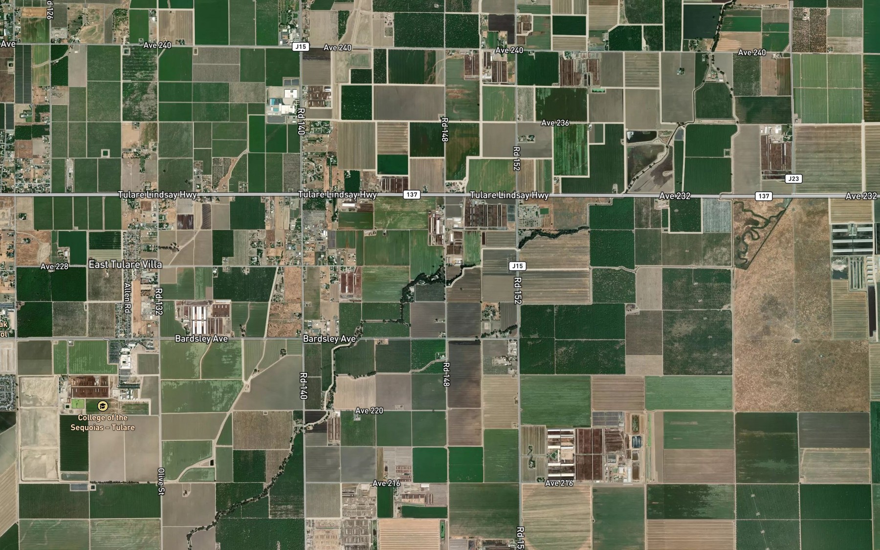 Satellite map of the Davis Slough