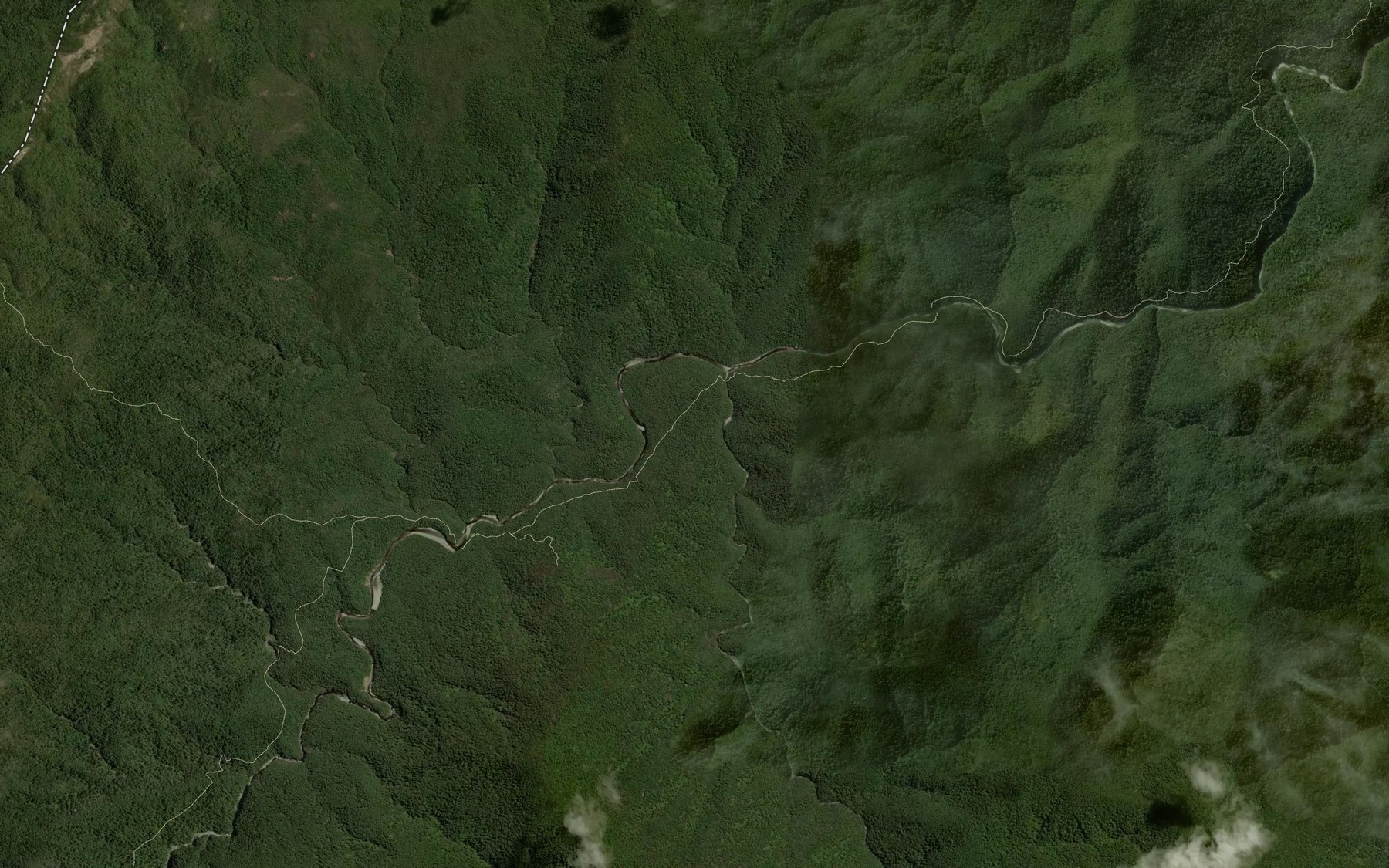 Satellite map of the Fishtail Stream
