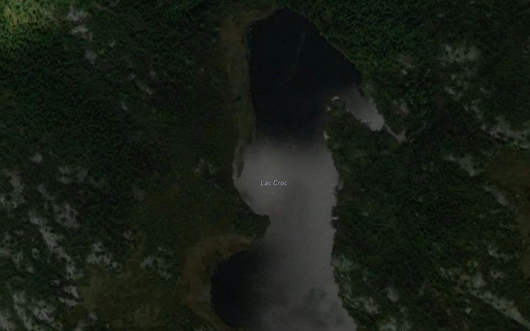 Satellite map of the Lac Croc