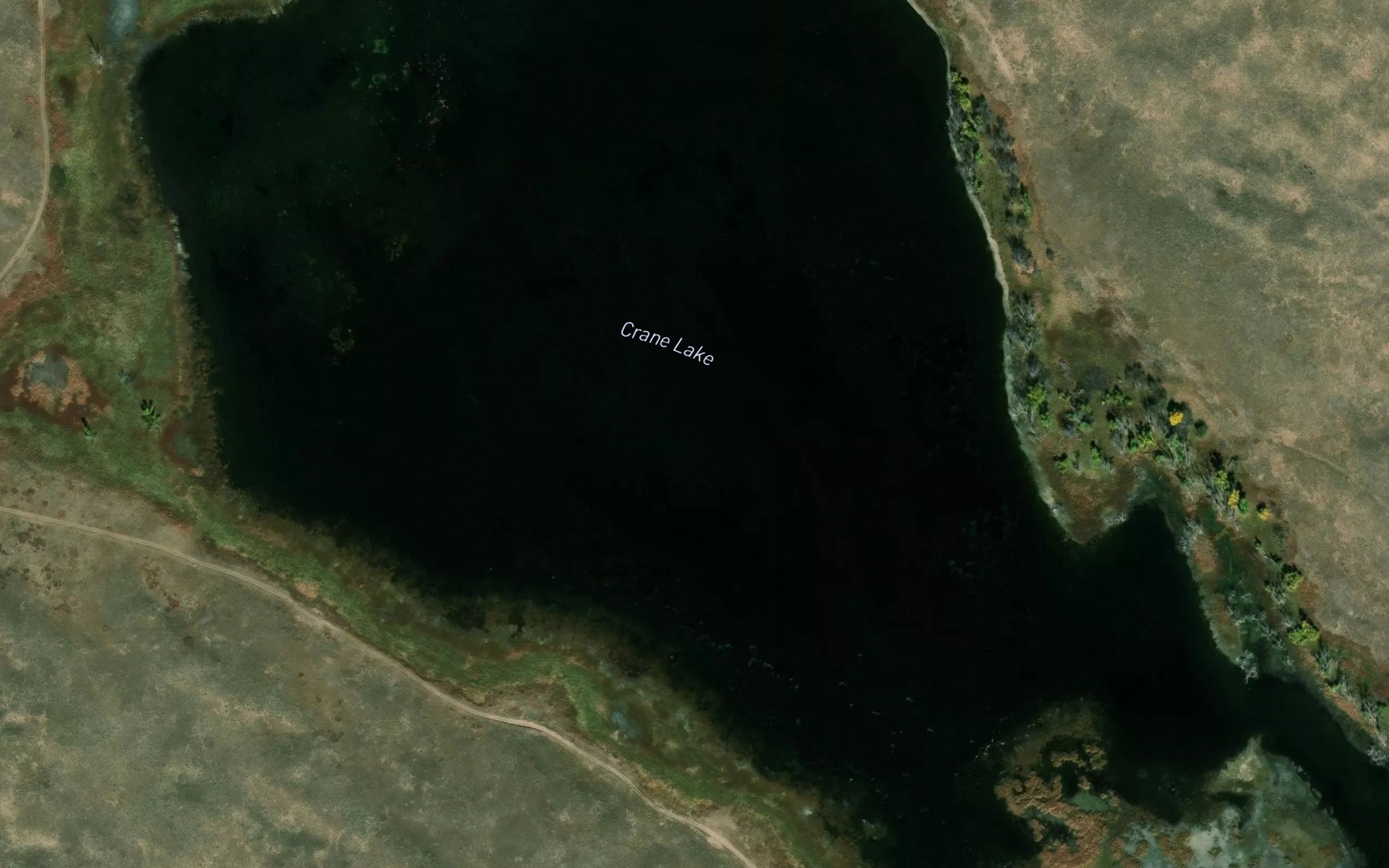 Satellite map of the Crane Lake