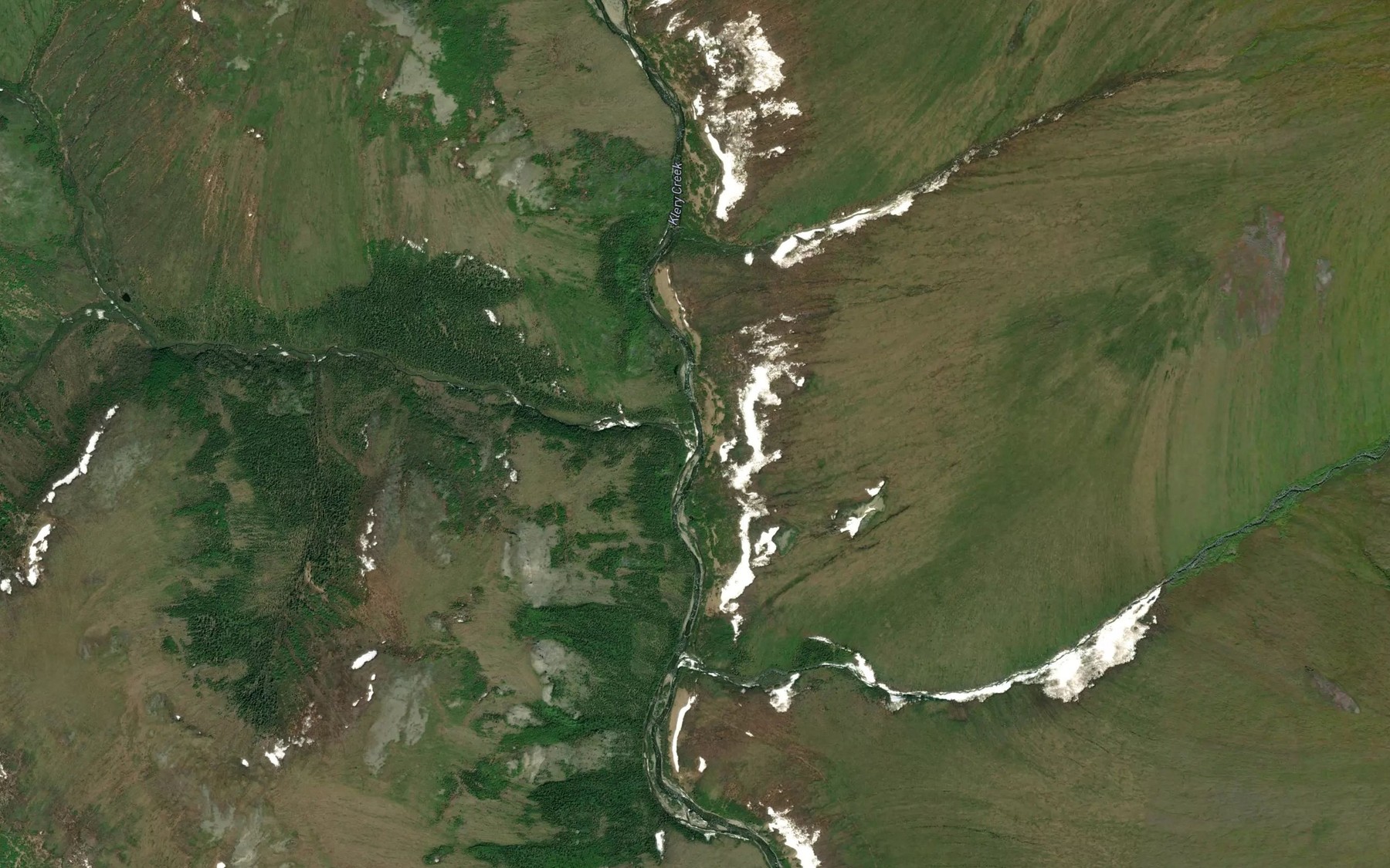 Satellite map of the Martin Creek