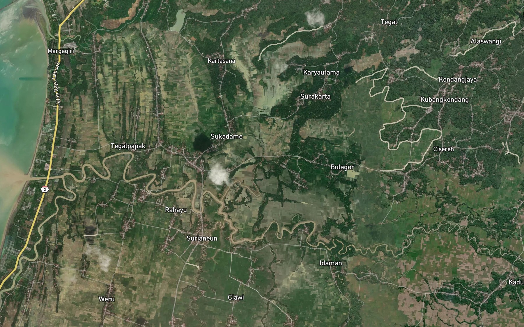 Satellite map of the Ci Jago