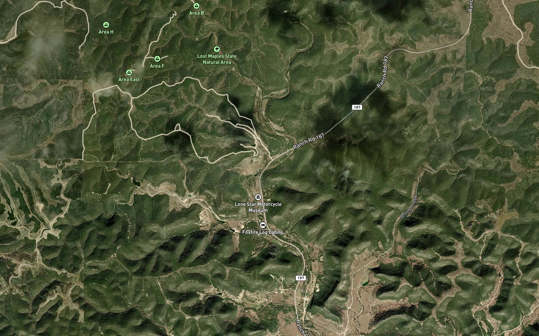 Satellite map of the Snow Creek